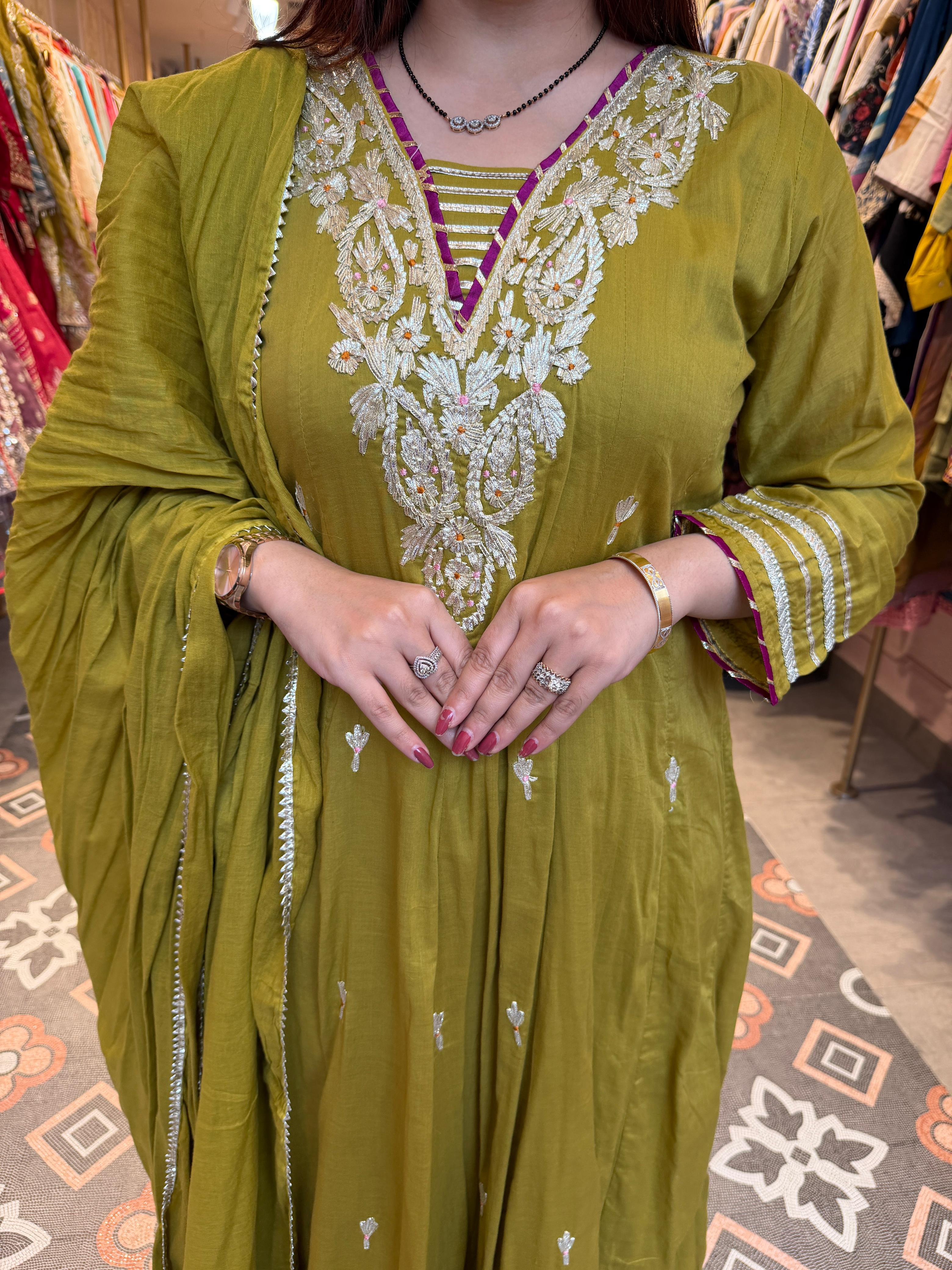 Noor Angrakha Style Suit Set