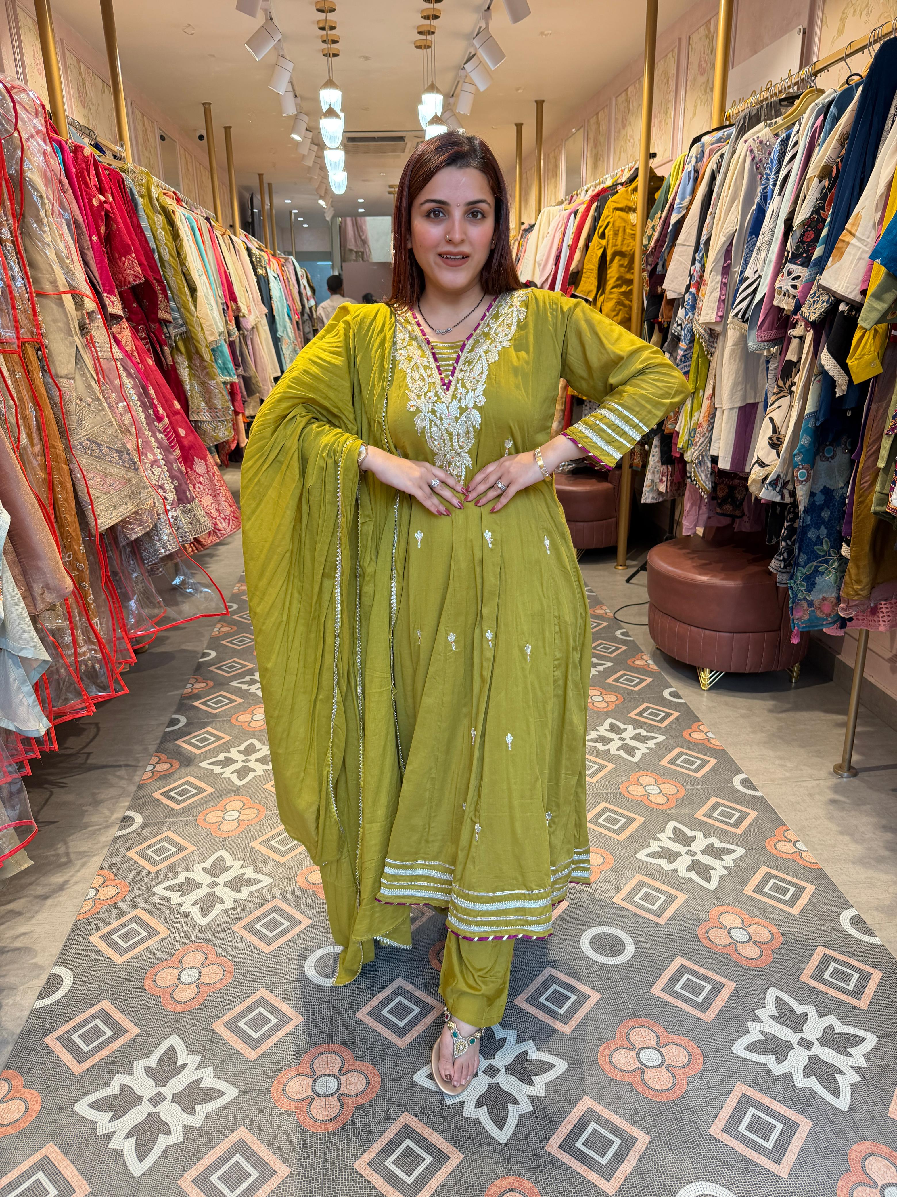 Noor Angrakha Style Suit Set
