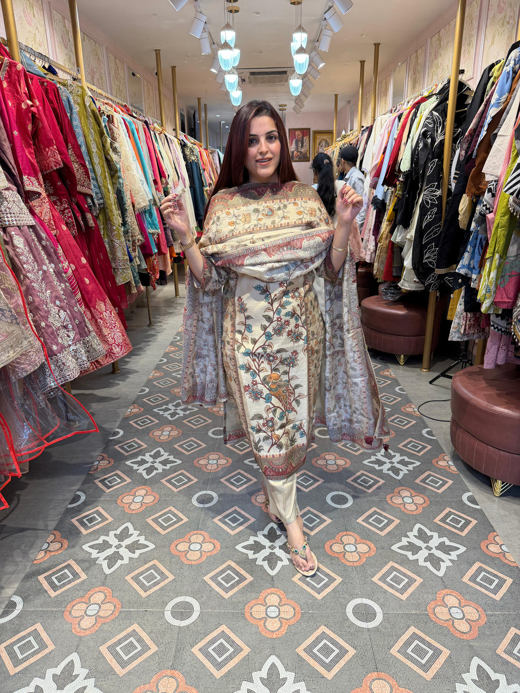 Vintage Kalamkari Charm Suit Set