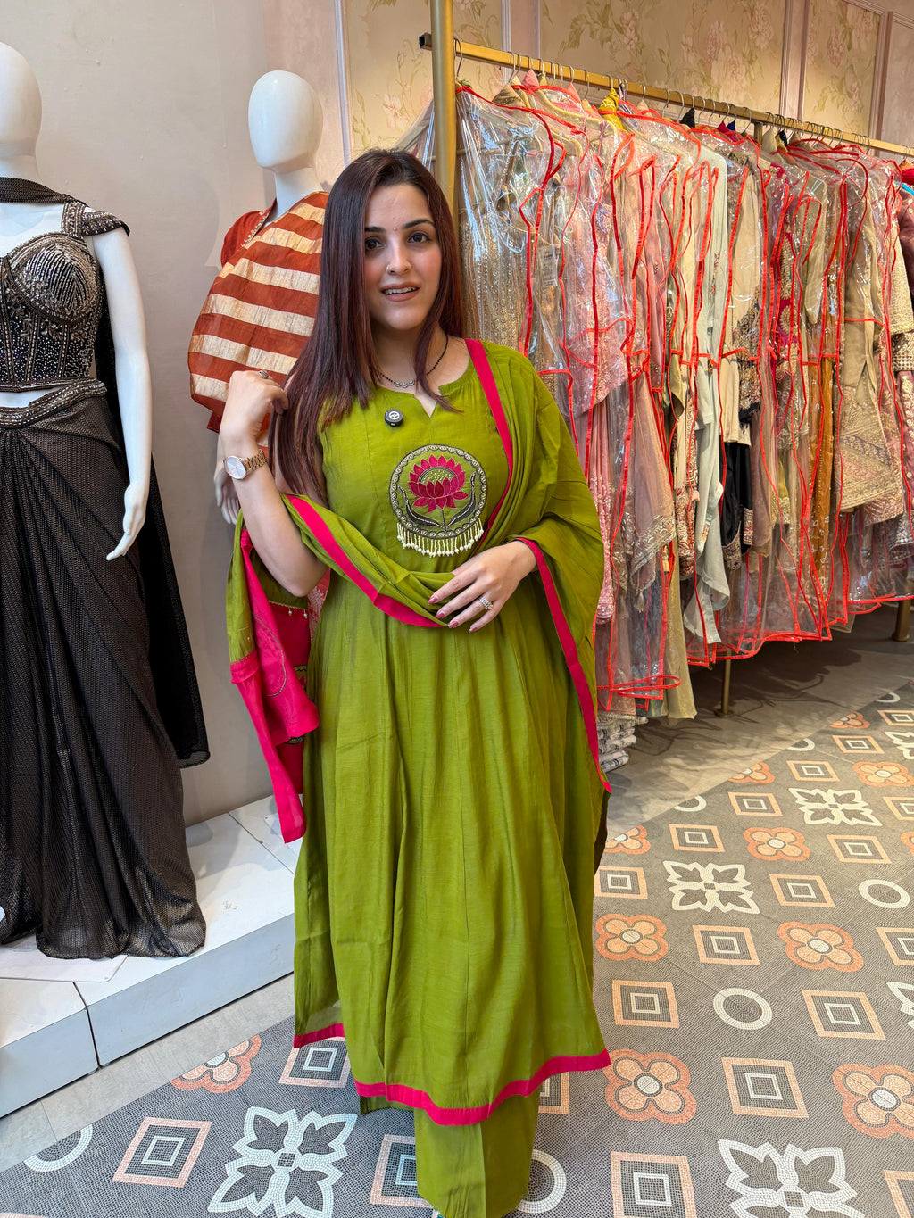 Lotus anarkali Set