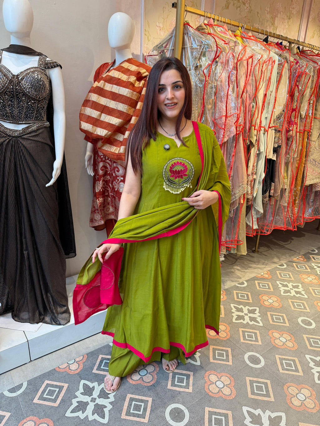 Lotus anarkali Set