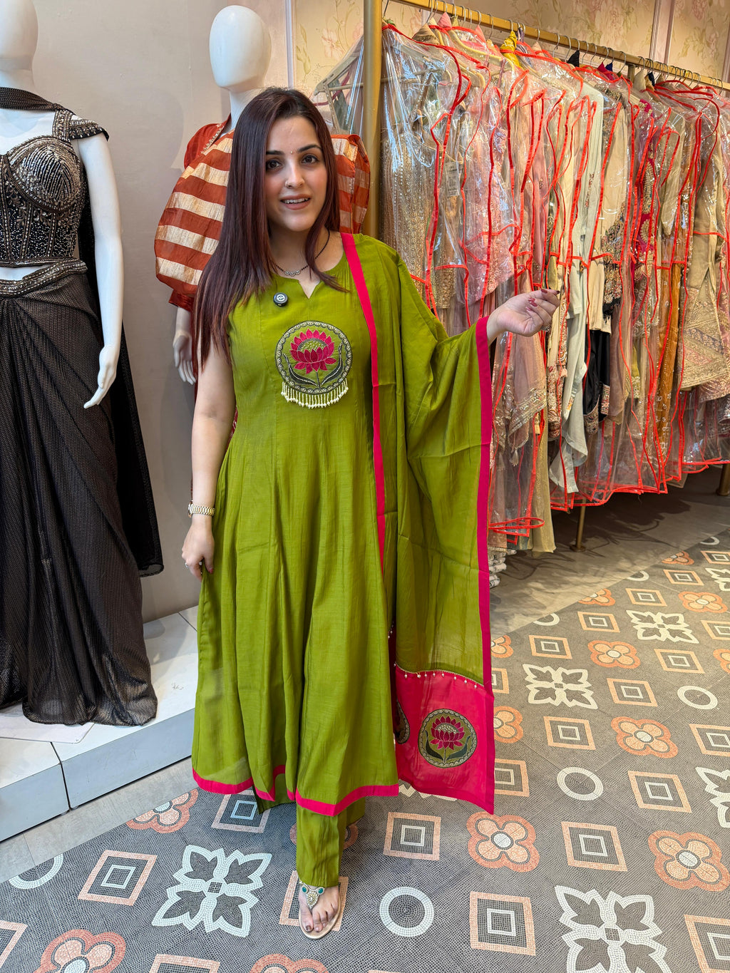 Lotus anarkali Set
