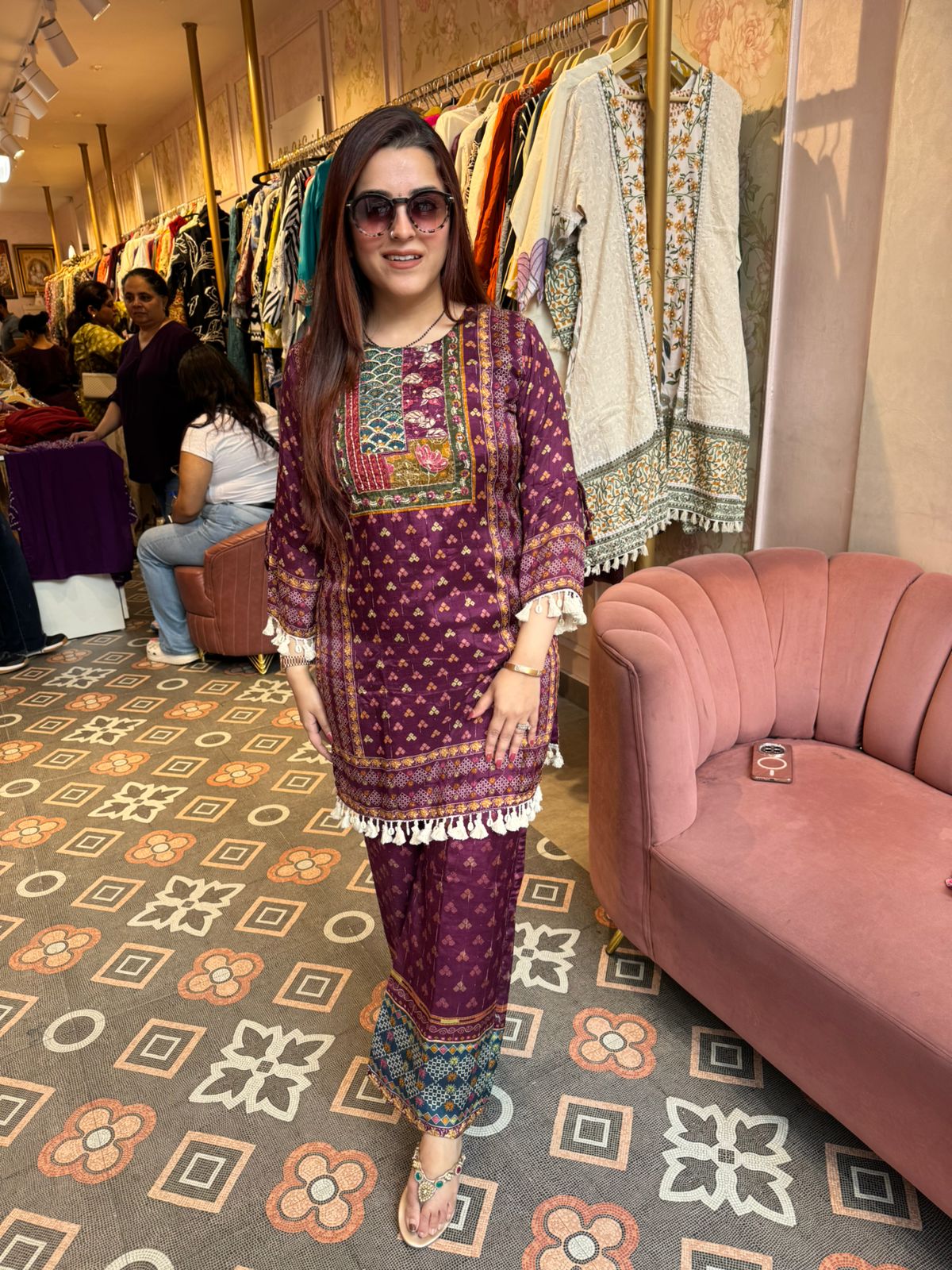 Lotus Printed cord Set