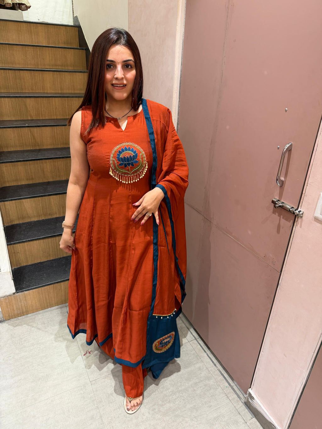 Lotus anarkali Set
