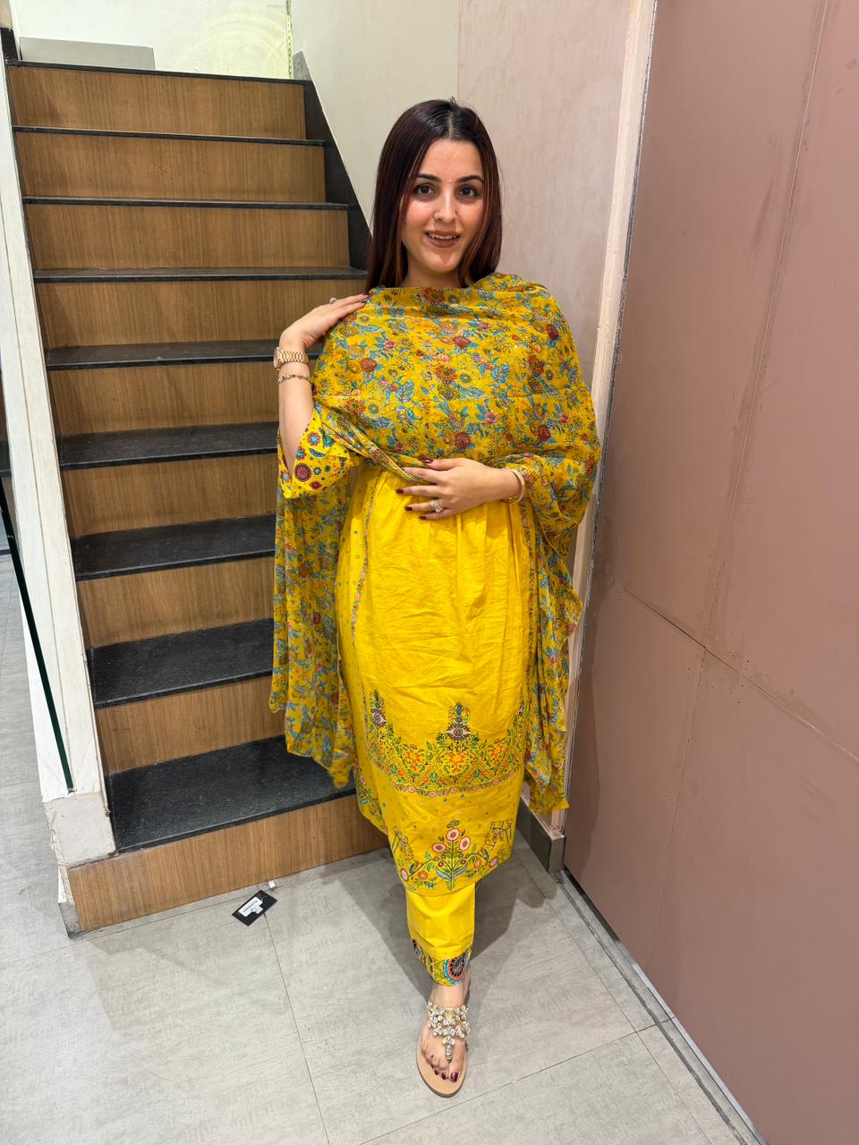 Sunshine Bloom Printed Kurta Set
