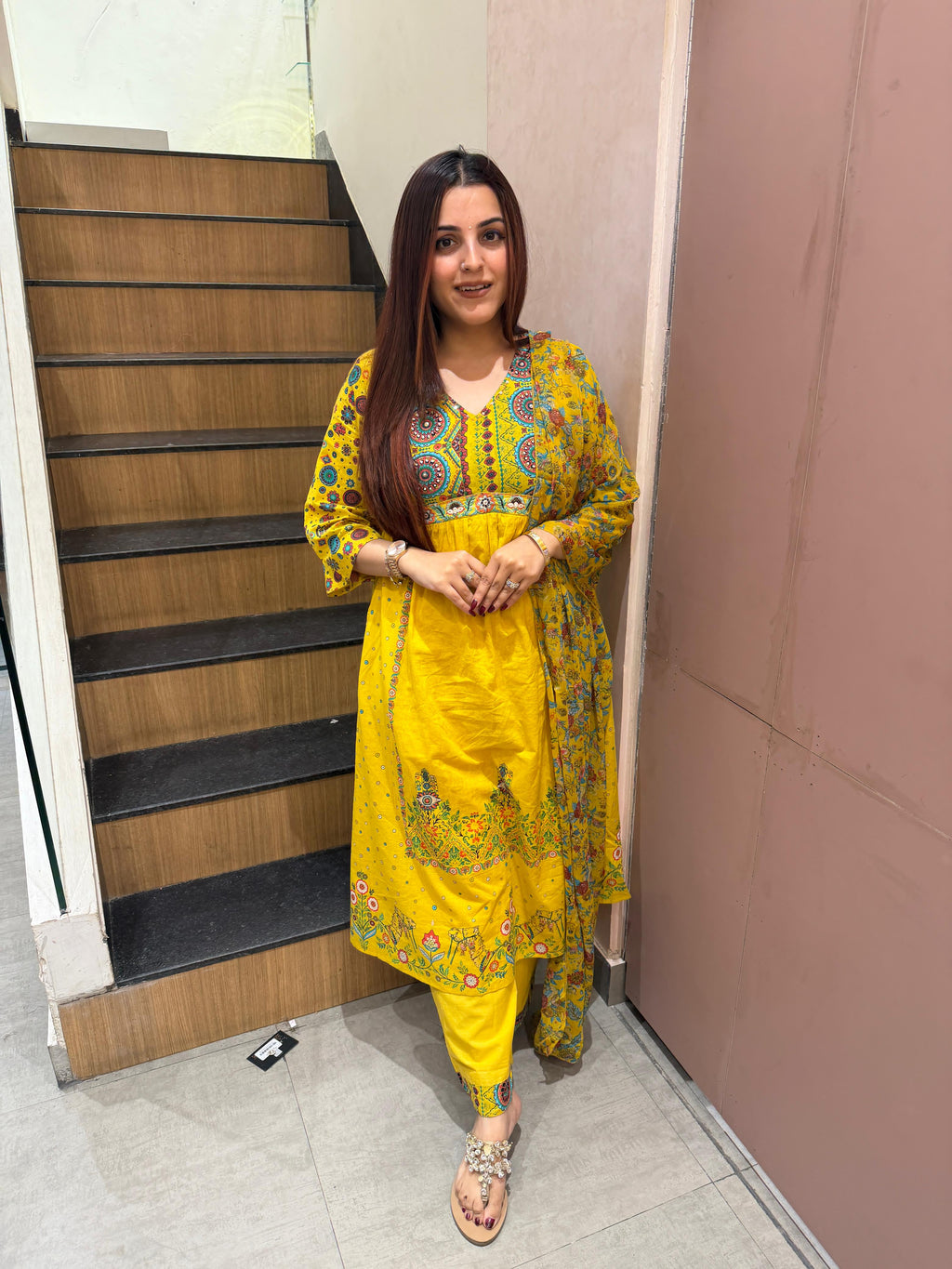 Sunshine Bloom Printed Kurta Set