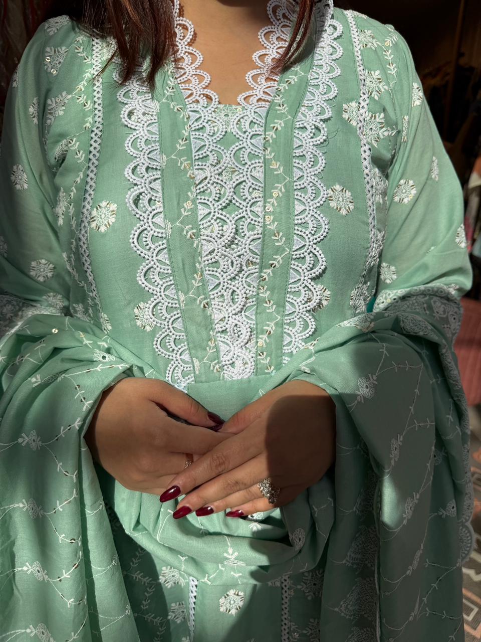 Mini  Chikankari Suit Set