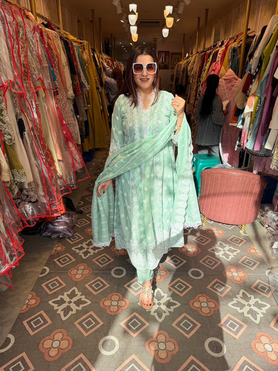 Mini  Chikankari Suit Set