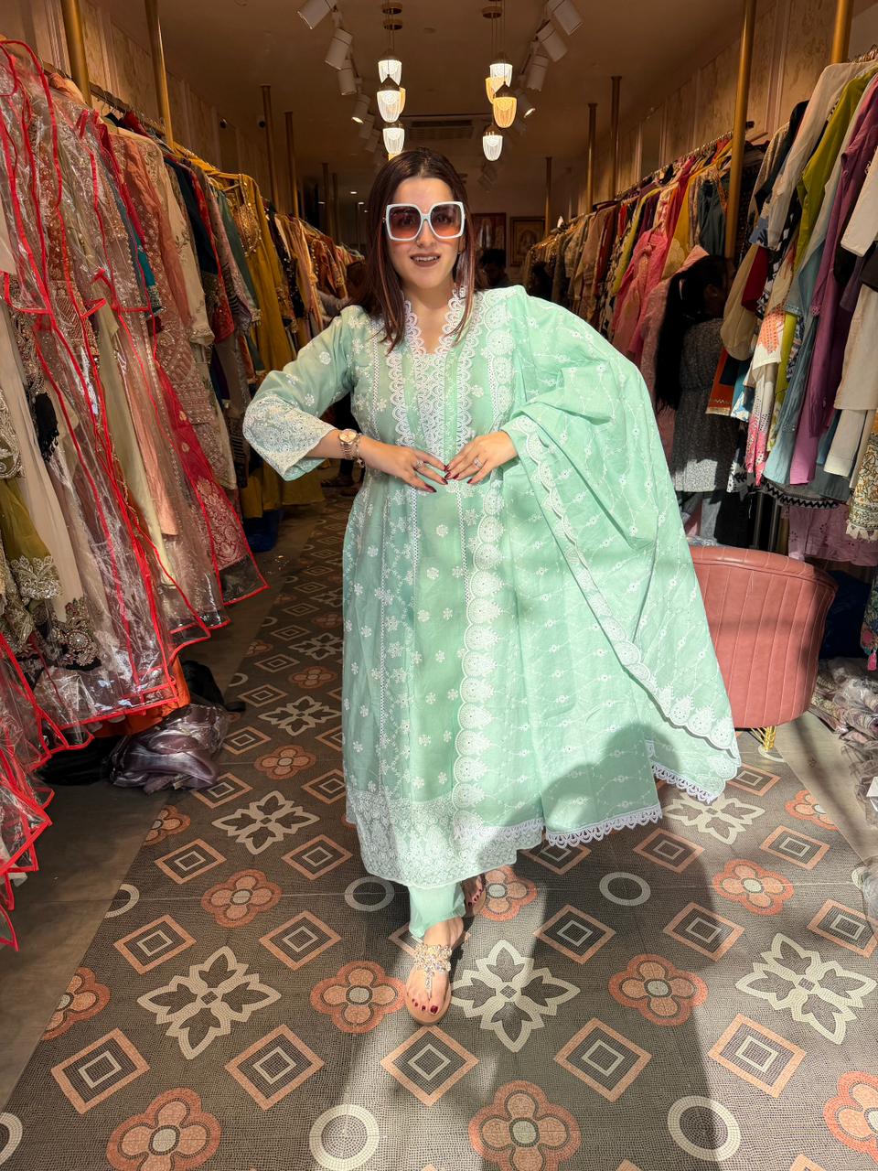 Mini  Chikankari Suit Set