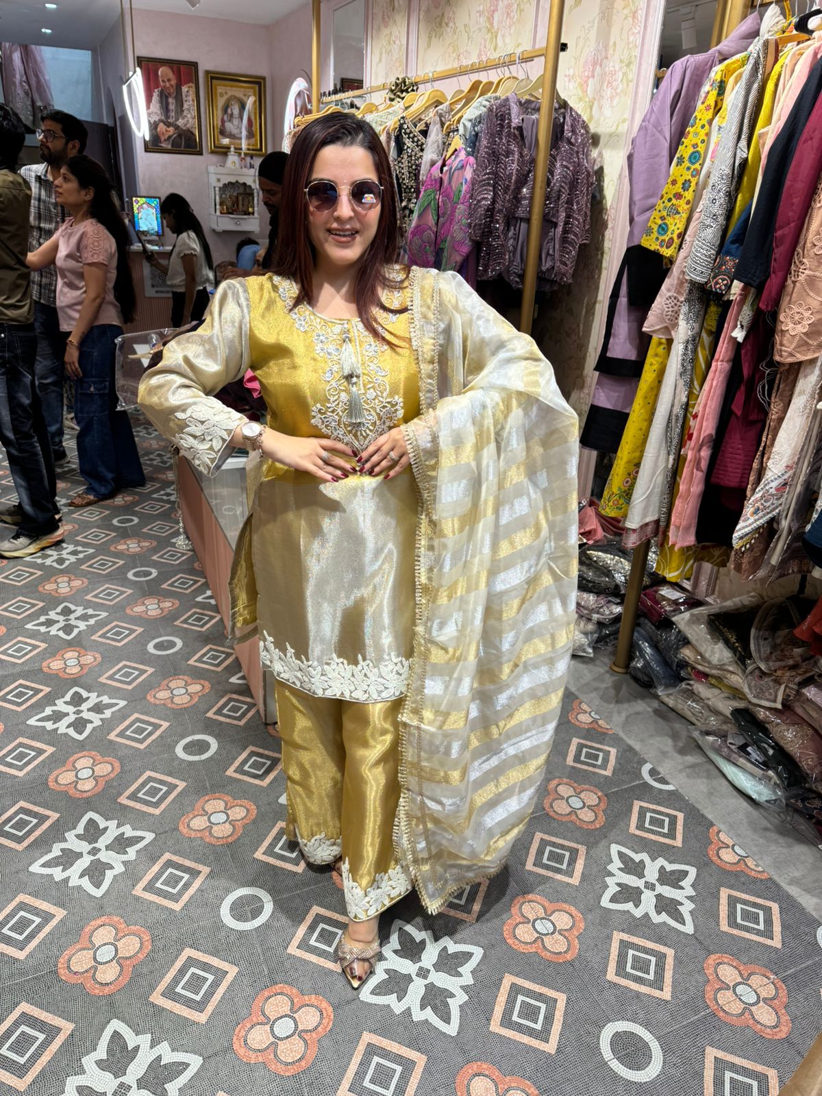 Golden Aura Festive Kurta Set