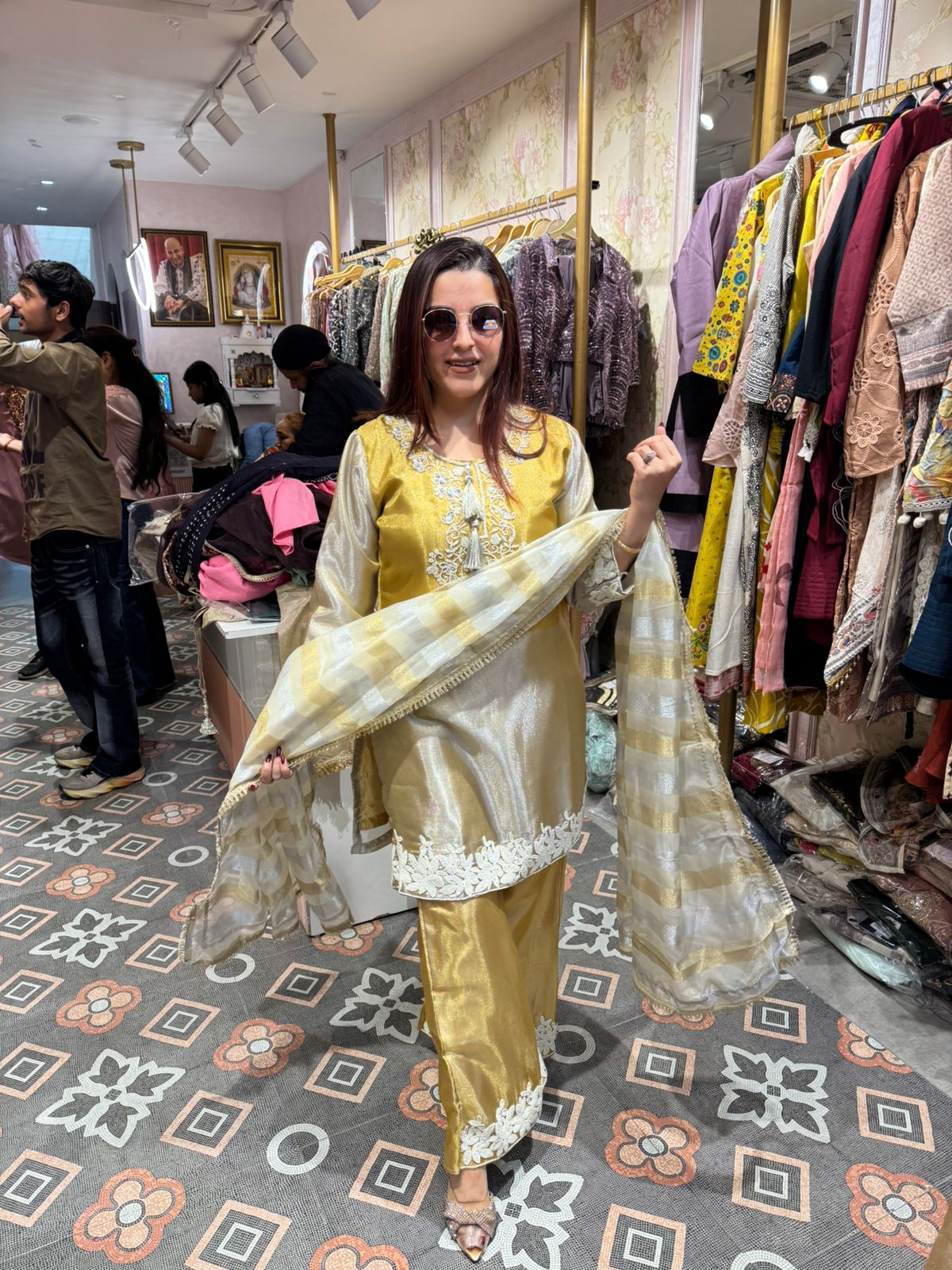 Golden Aura Festive Kurta Set