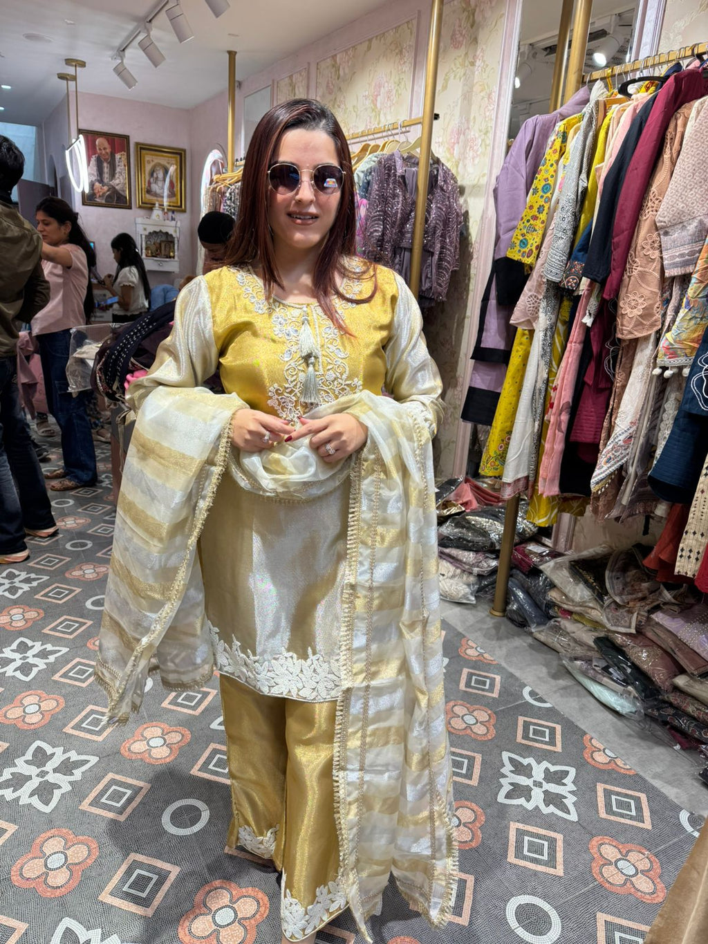 Golden Aura Festive Kurta Set