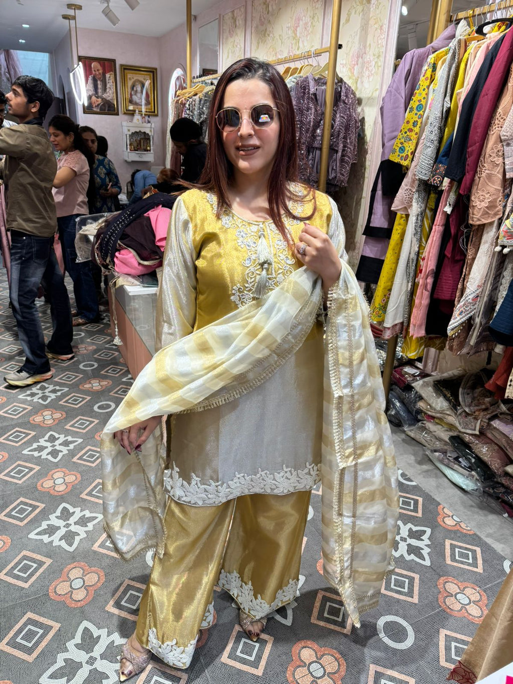 Golden Aura Festive Kurta Set