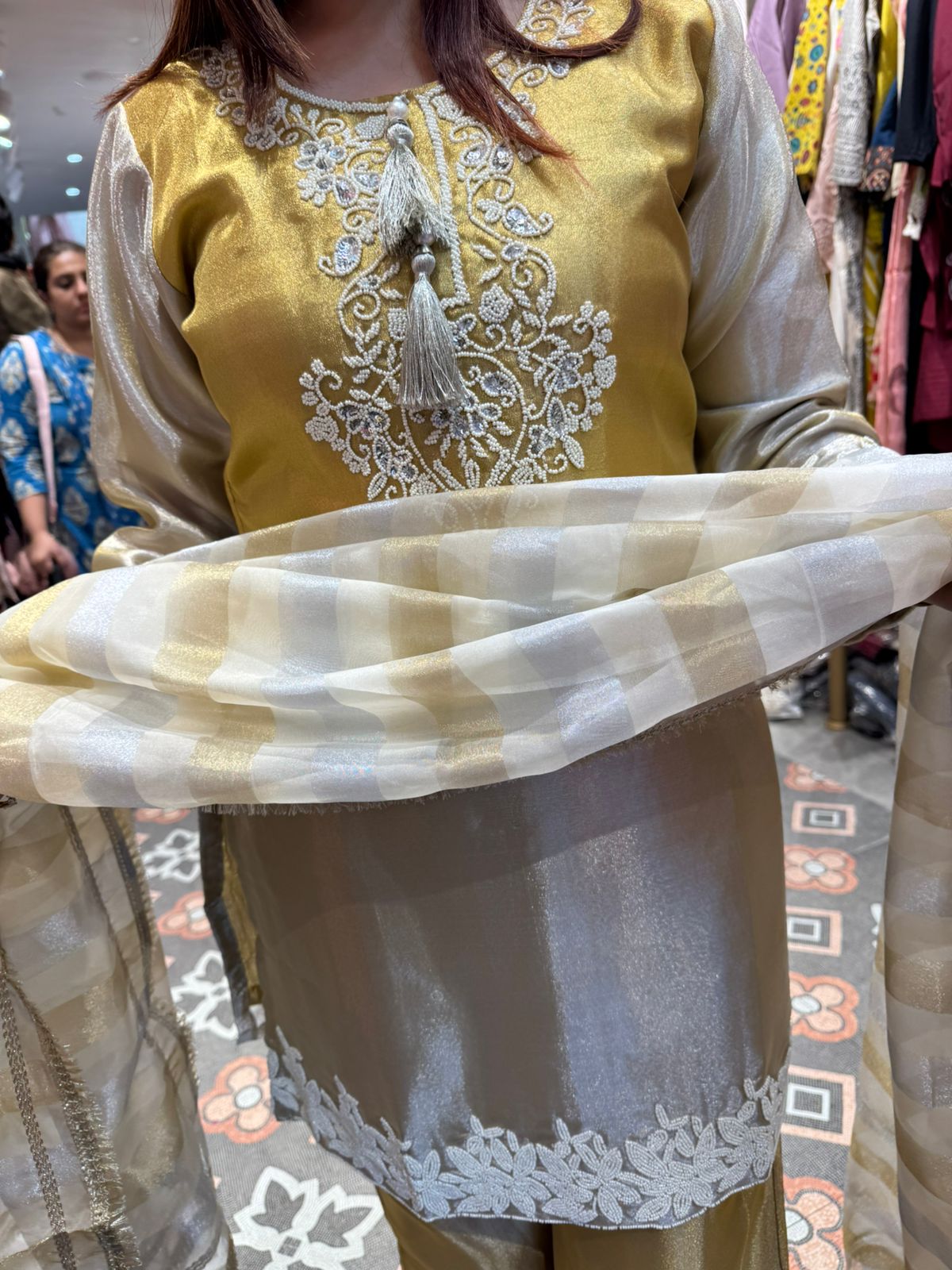 Golden Aura Festive Kurta Set