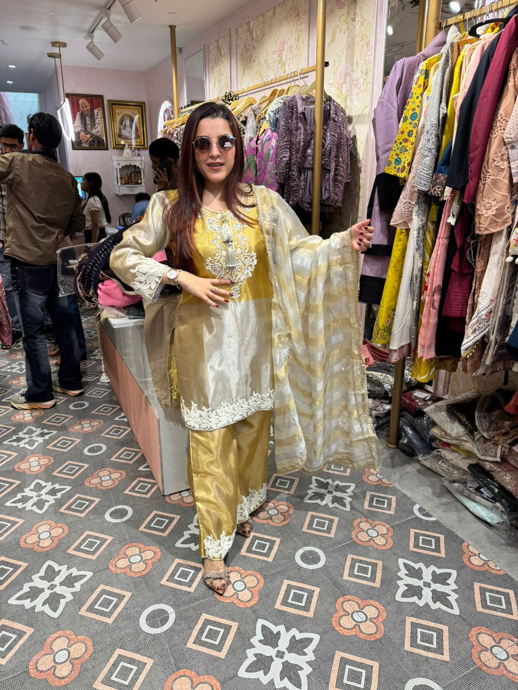 Golden Aura Festive Kurta Set