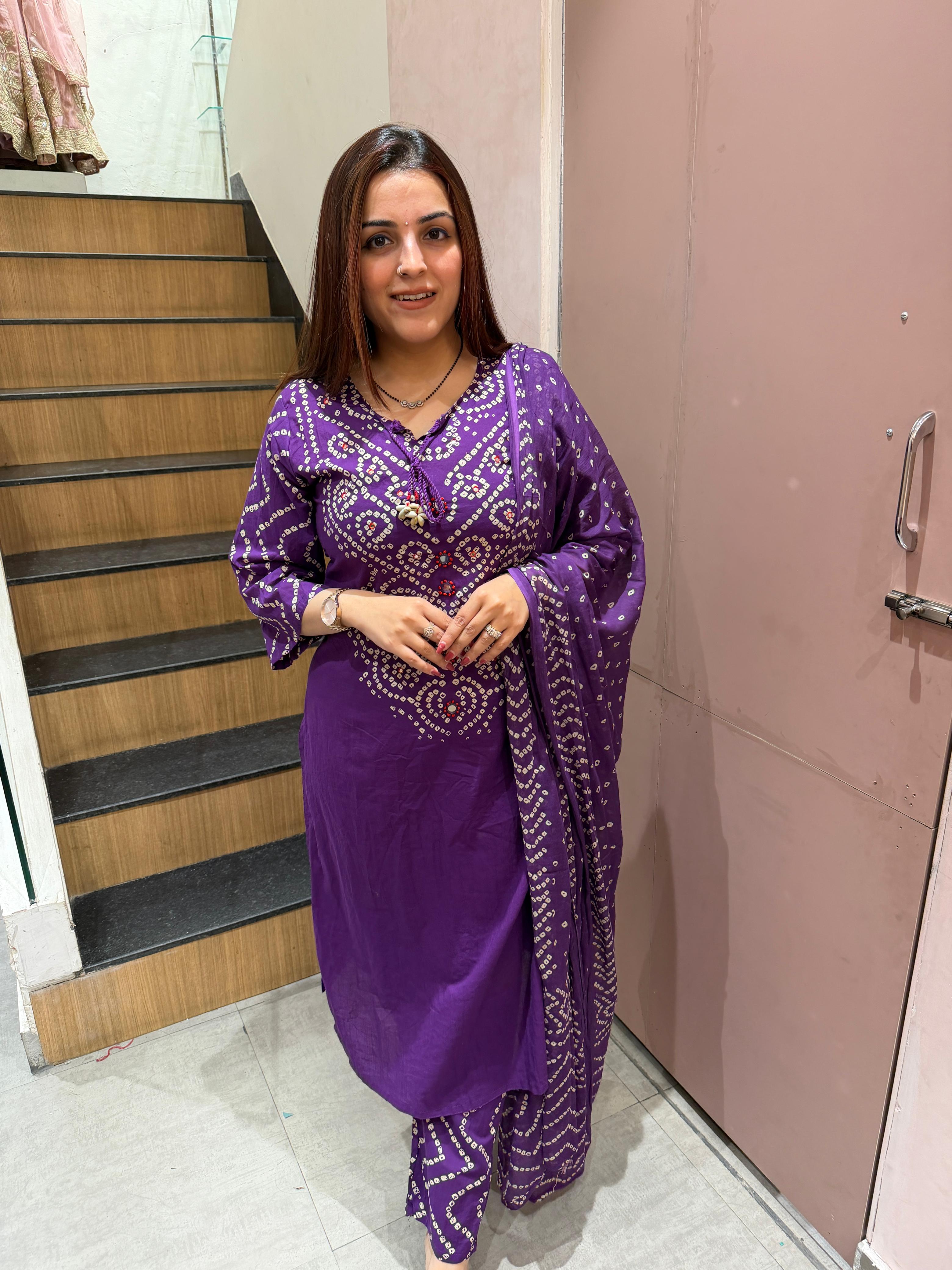 Bandhani Bliss &nbsp;Kurta &nbsp;Set