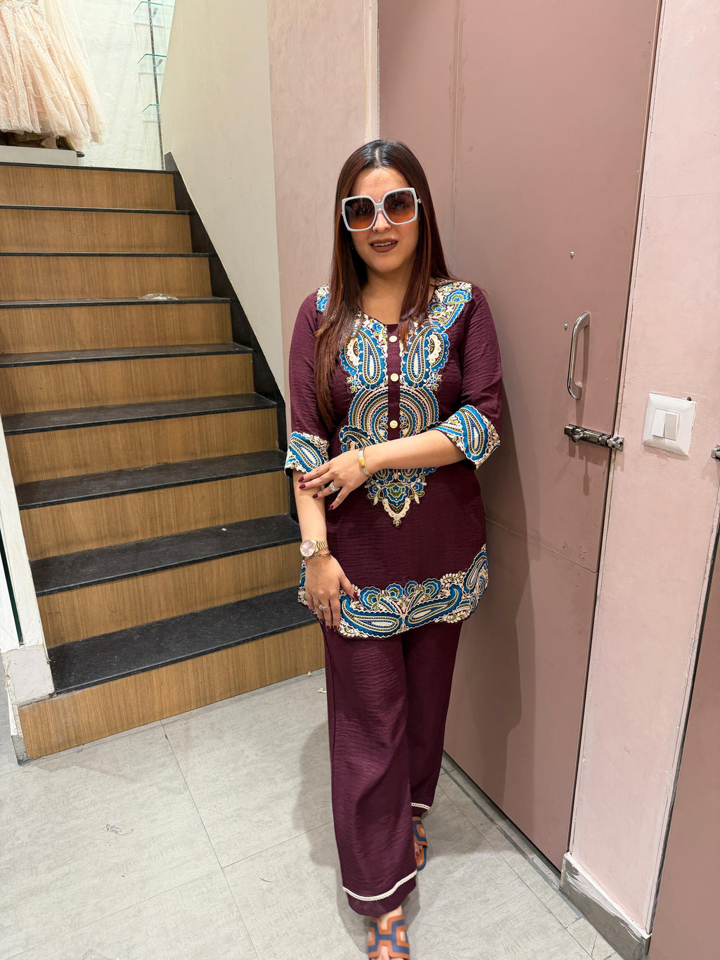 Paisley Embroidered Co-Ord Set