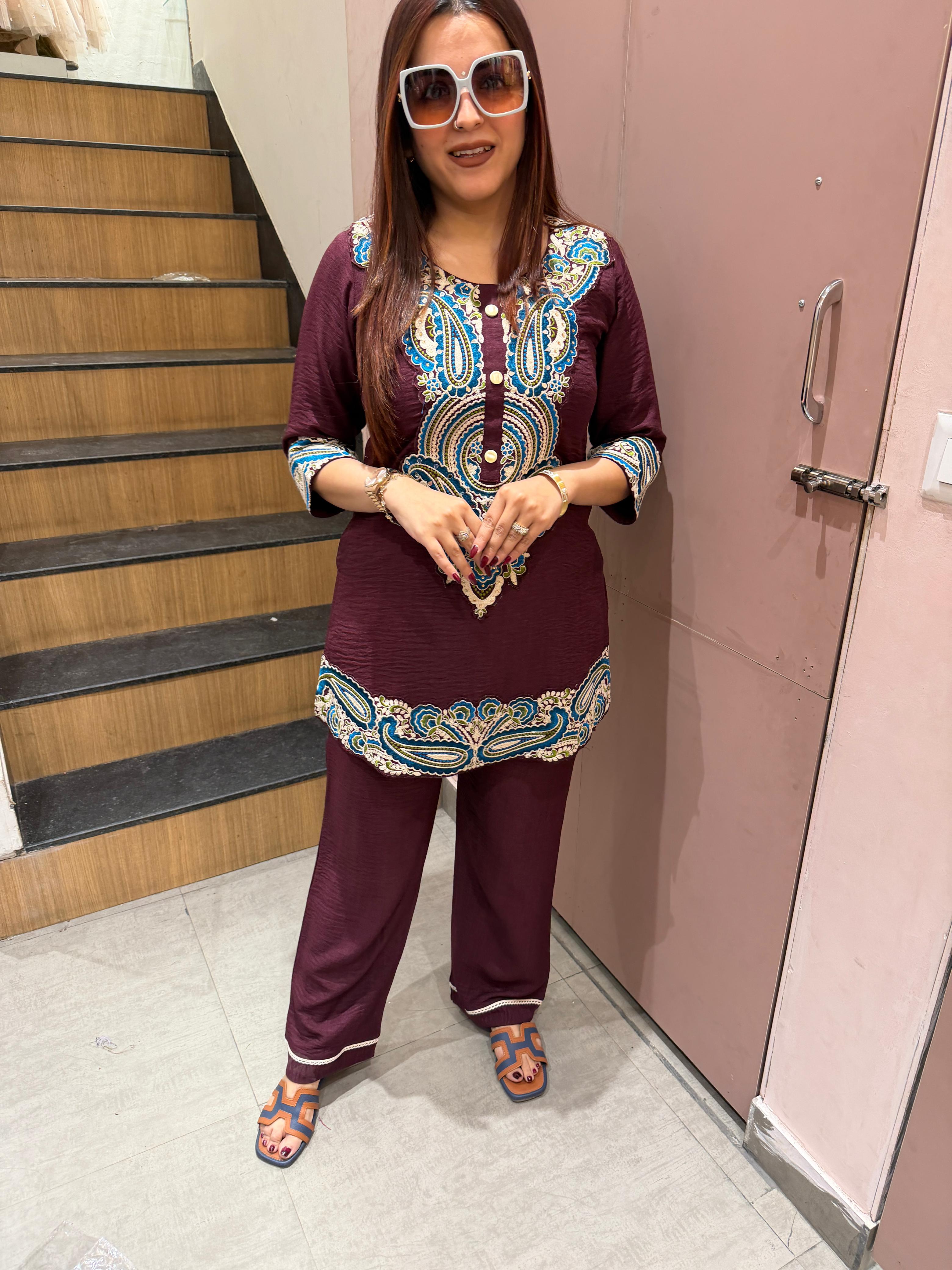 Paisley Embroidered Co-Ord Set