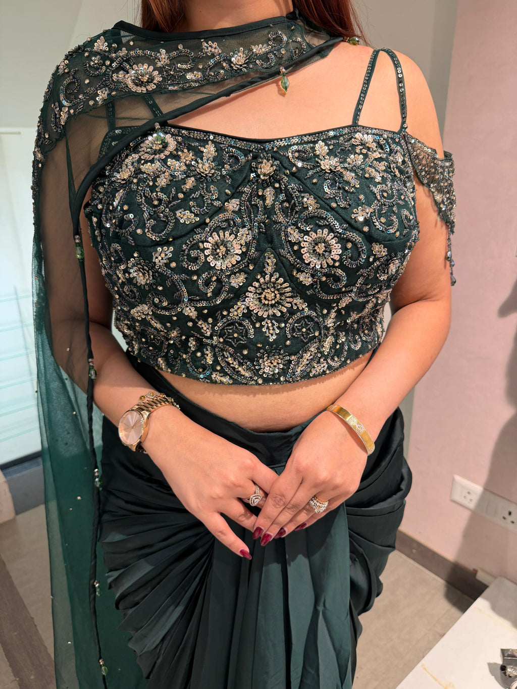 Jinsen Embellished indo Western set