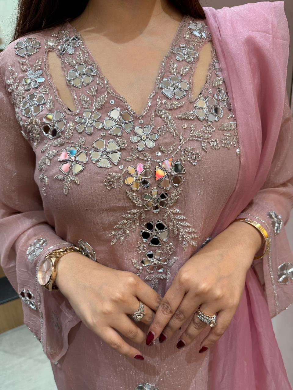 Nayan Mirror Work Kurta Set