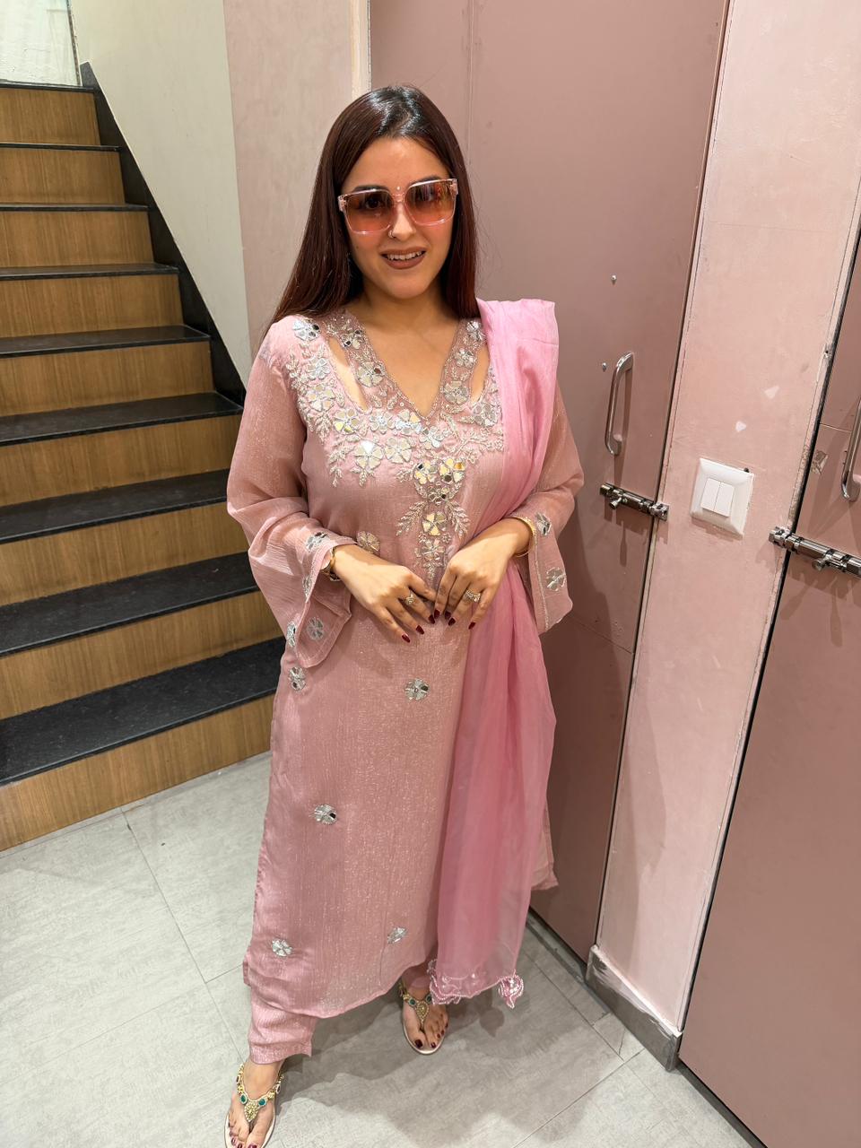Nayan Mirror Work Kurta Set