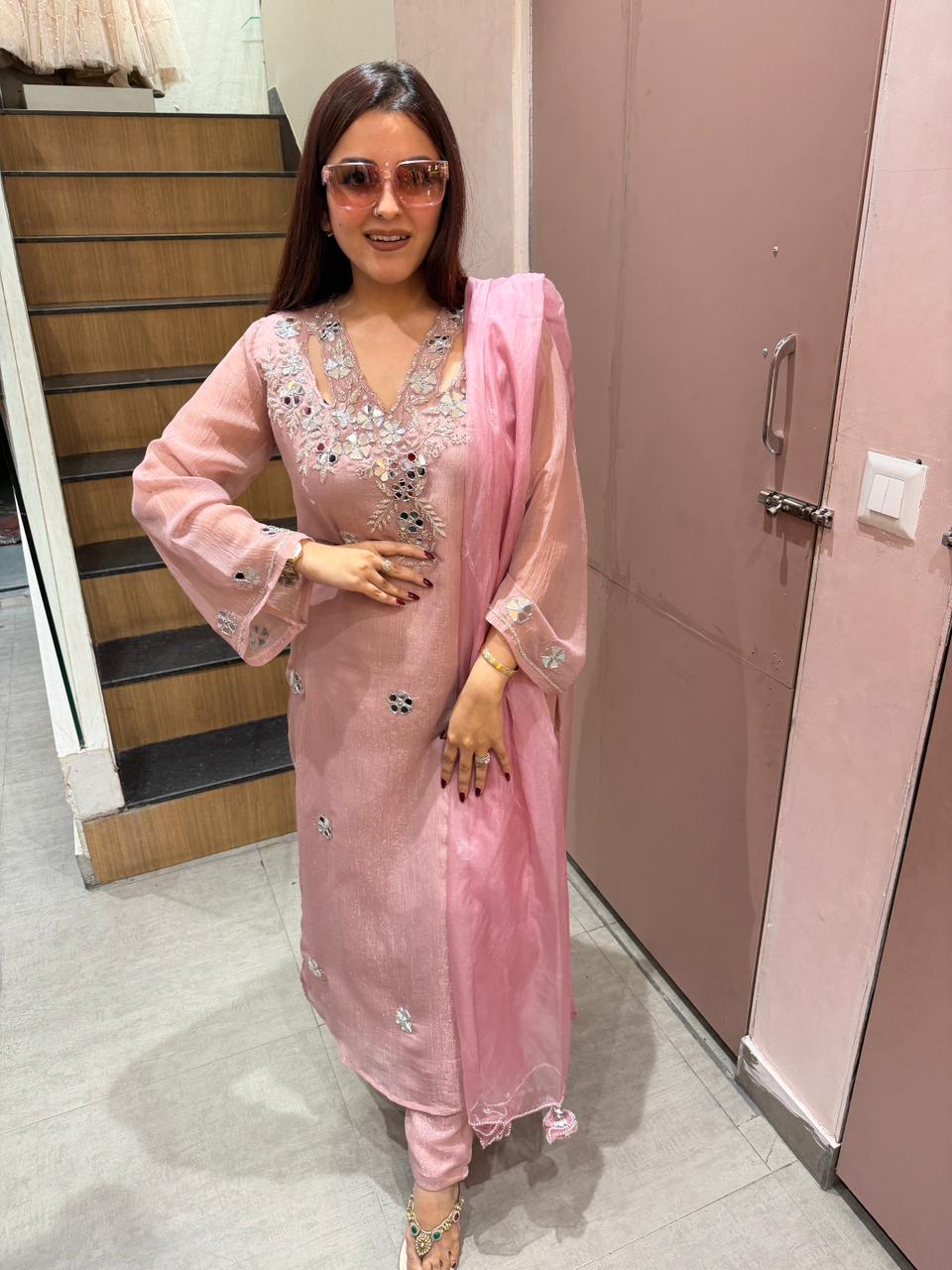 Nayan Mirror Work Kurta Set