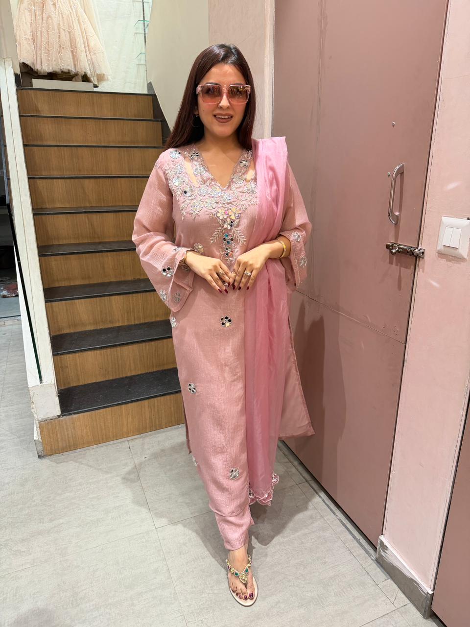 Nayan Mirror Work Kurta Set