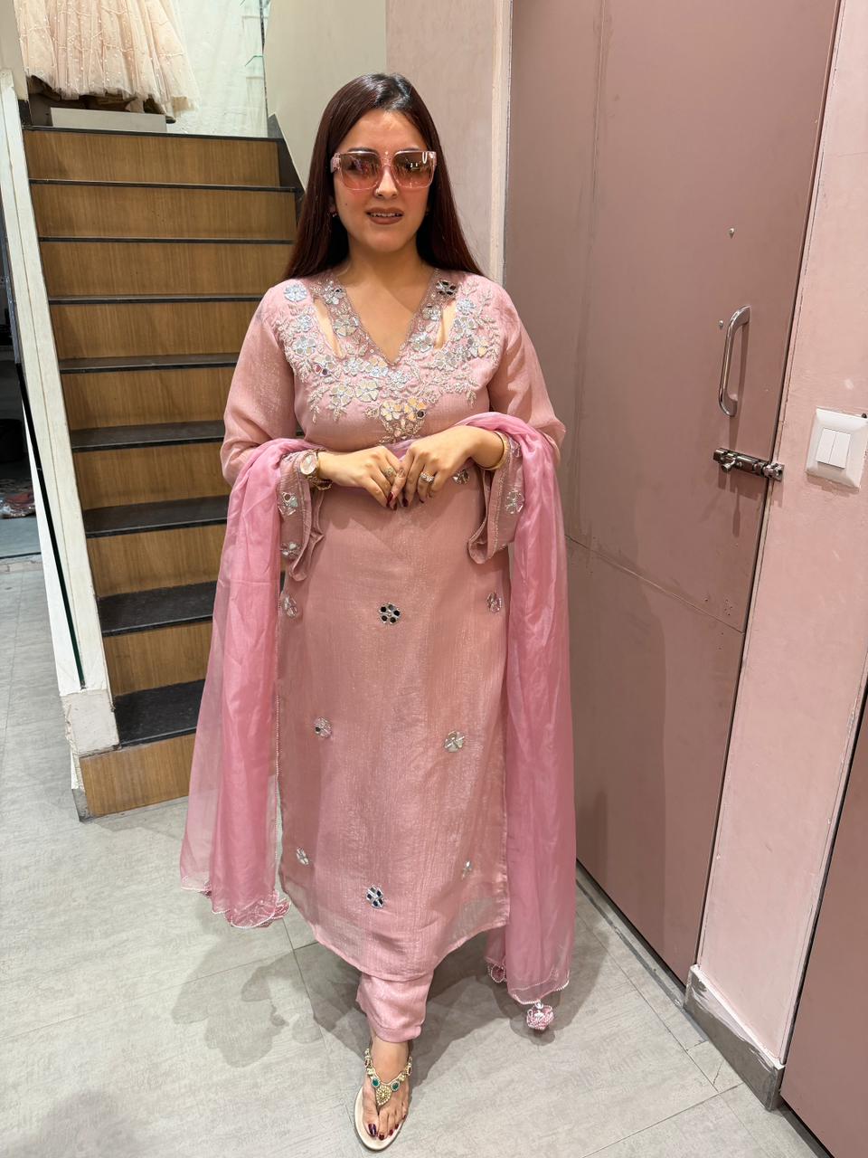 Nayan Mirror Work Kurta Set