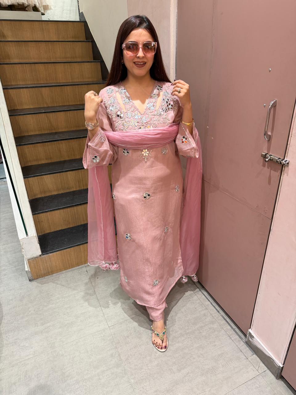 Nayan Mirror Work Kurta Set