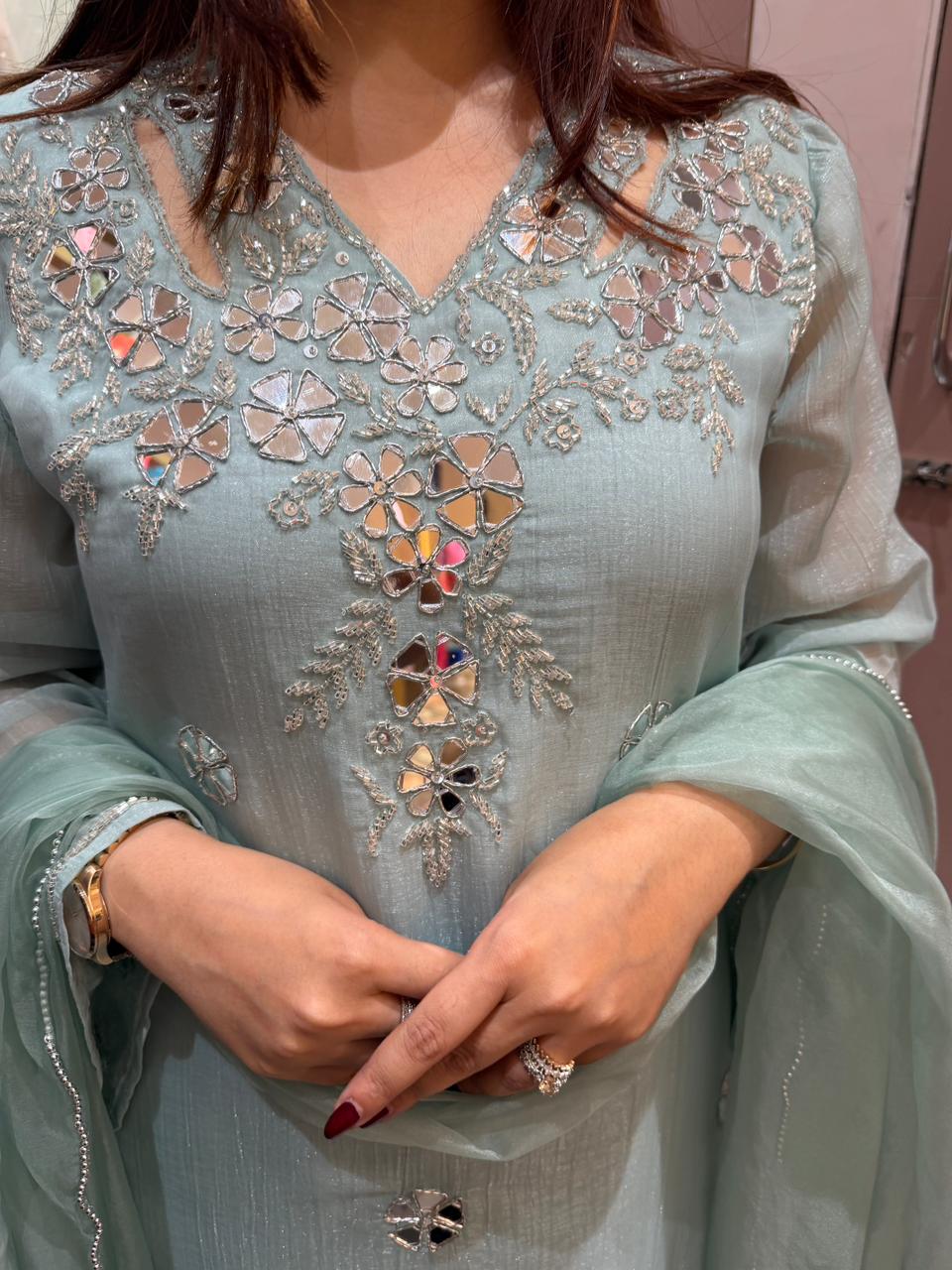 Nayan Mirror Work Kurta Set