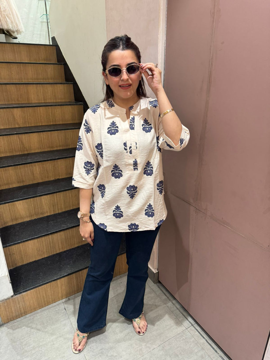 Floral Printed Kurti Top