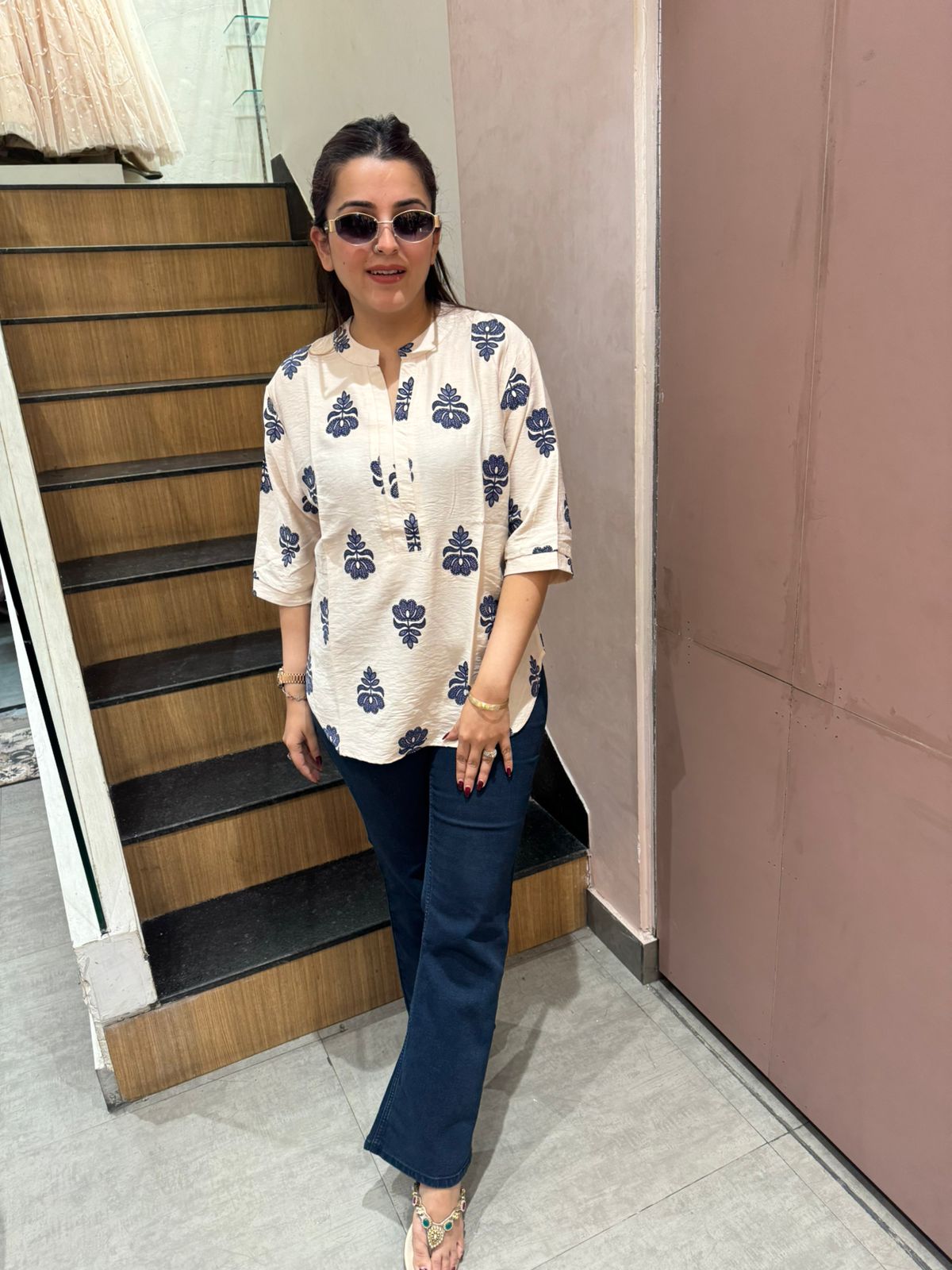 Floral Printed Kurti Top