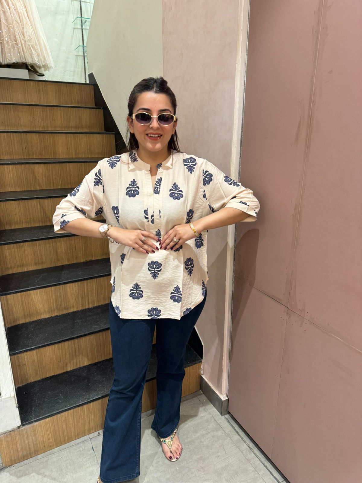 Floral Printed Kurti Top