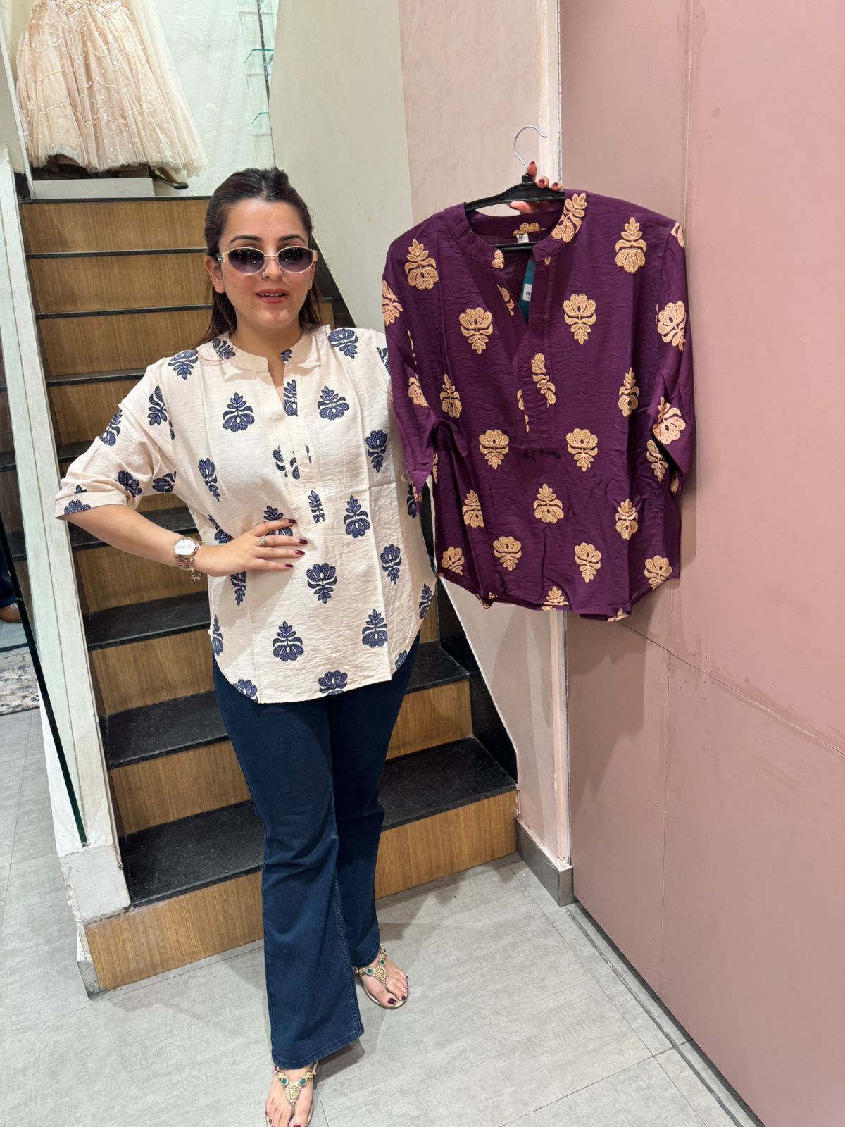 Floral Printed Kurti Top