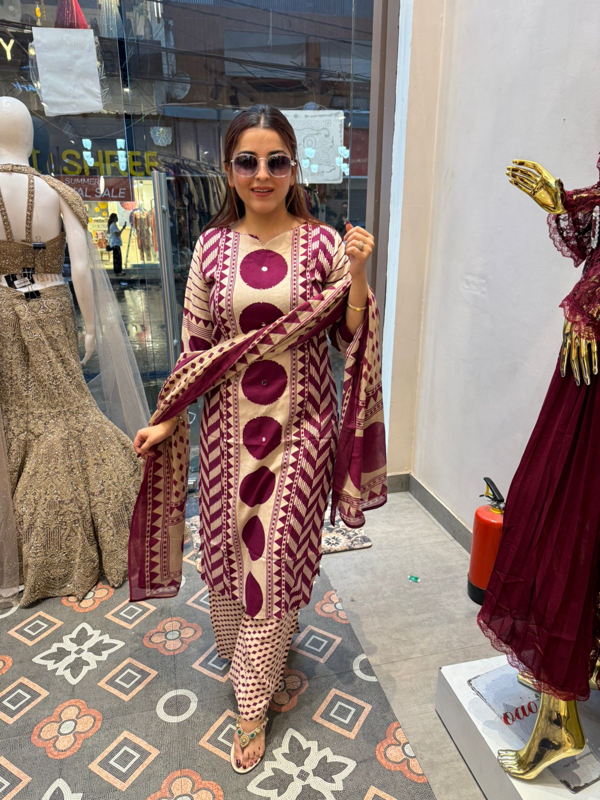 Sana Motif Printed Kurta Set
