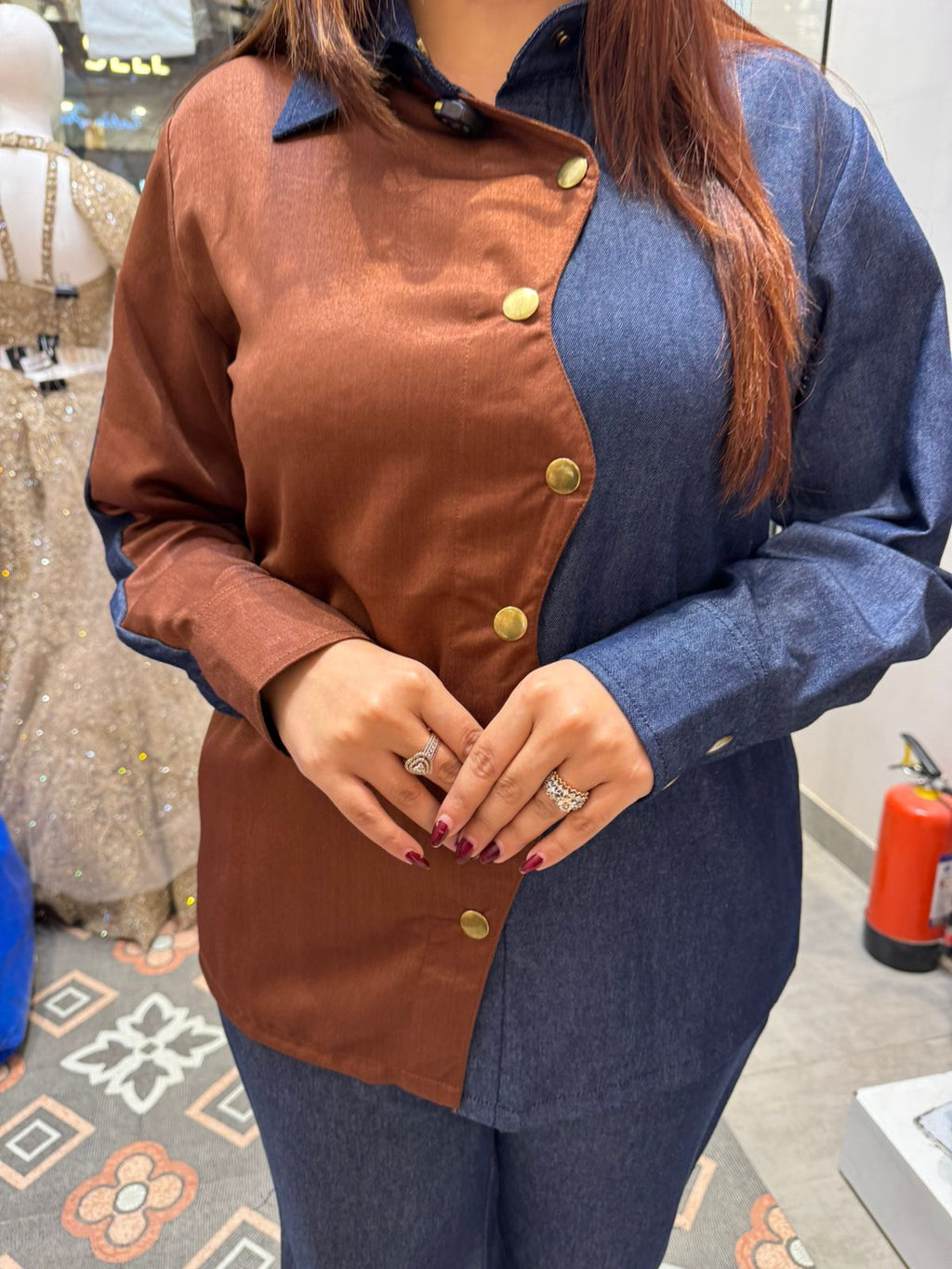 Dual Tone Denim Co-Ord Set