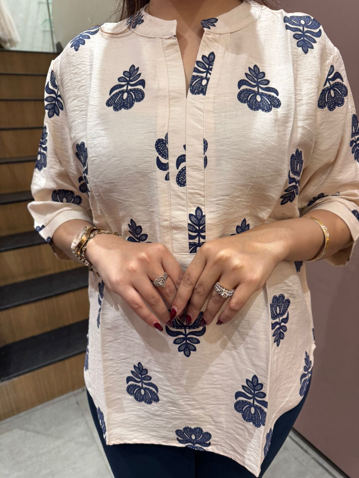 Floral Printed Kurti Top