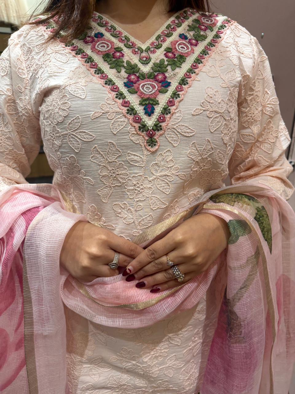 Sonia Embroidered Kurta Set
