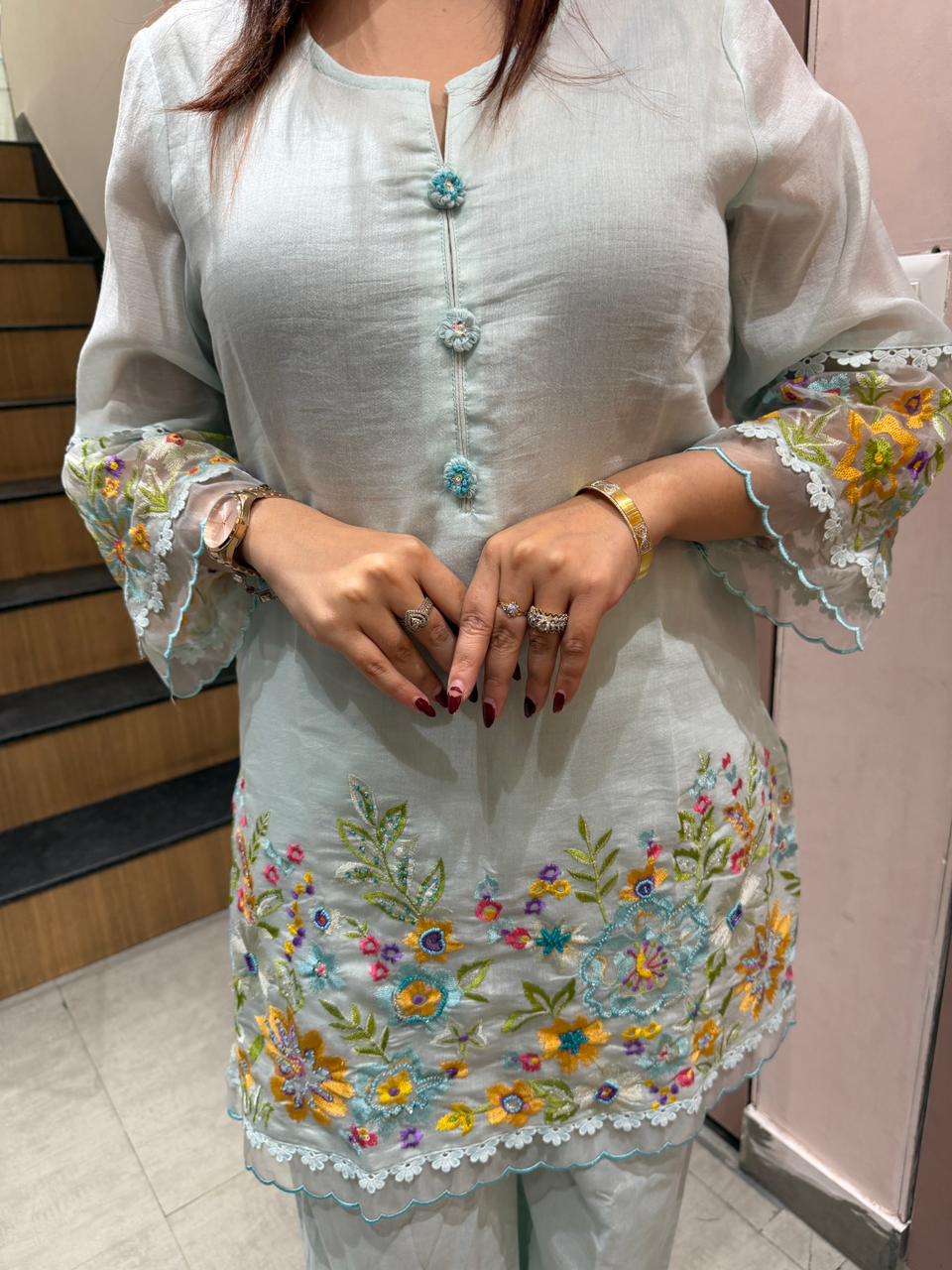 Ashi Embroidered Cord set