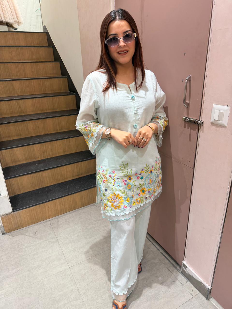 Ashi Embroidered Cord set