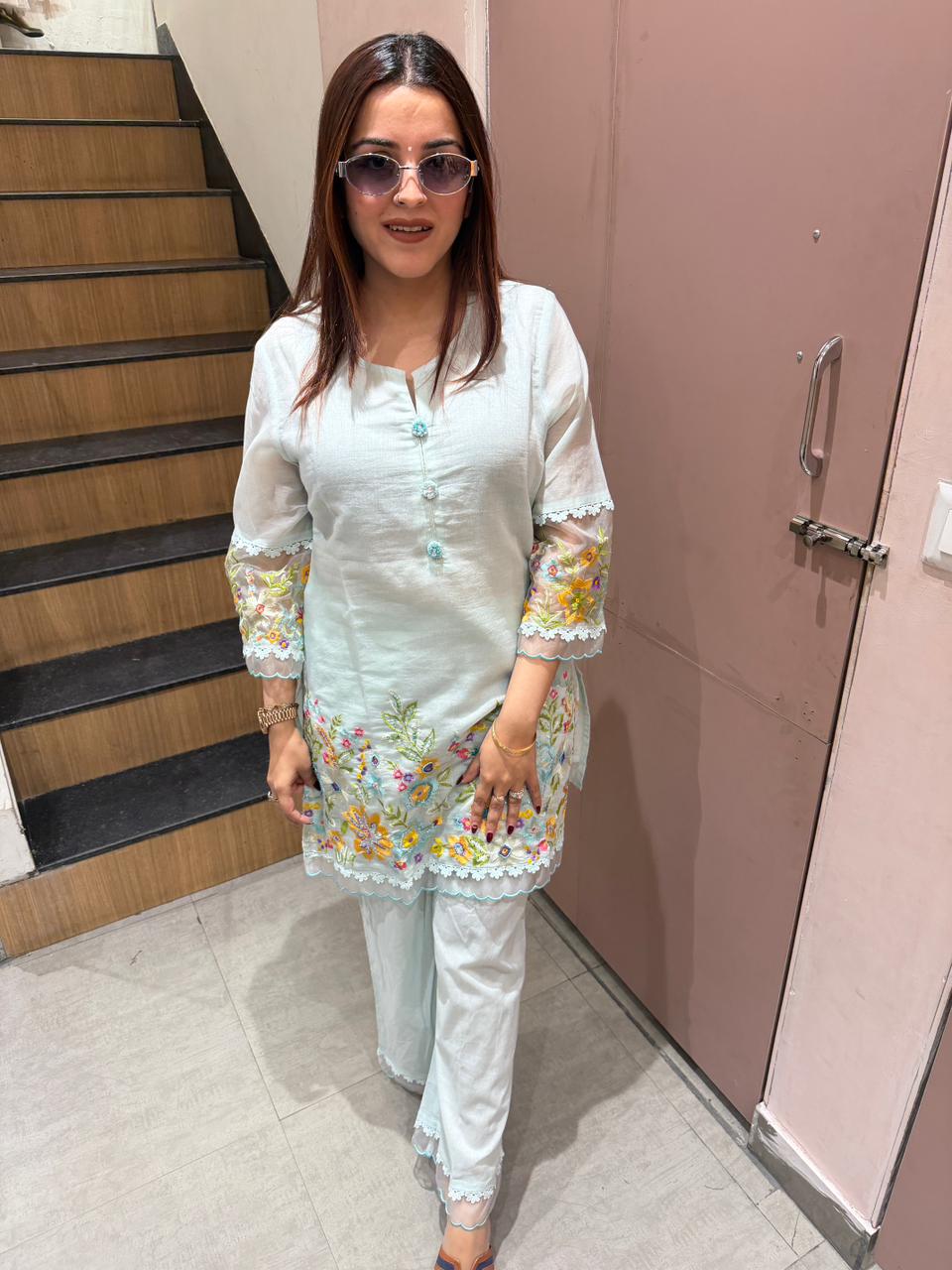 Ashi Embroidered Cord set
