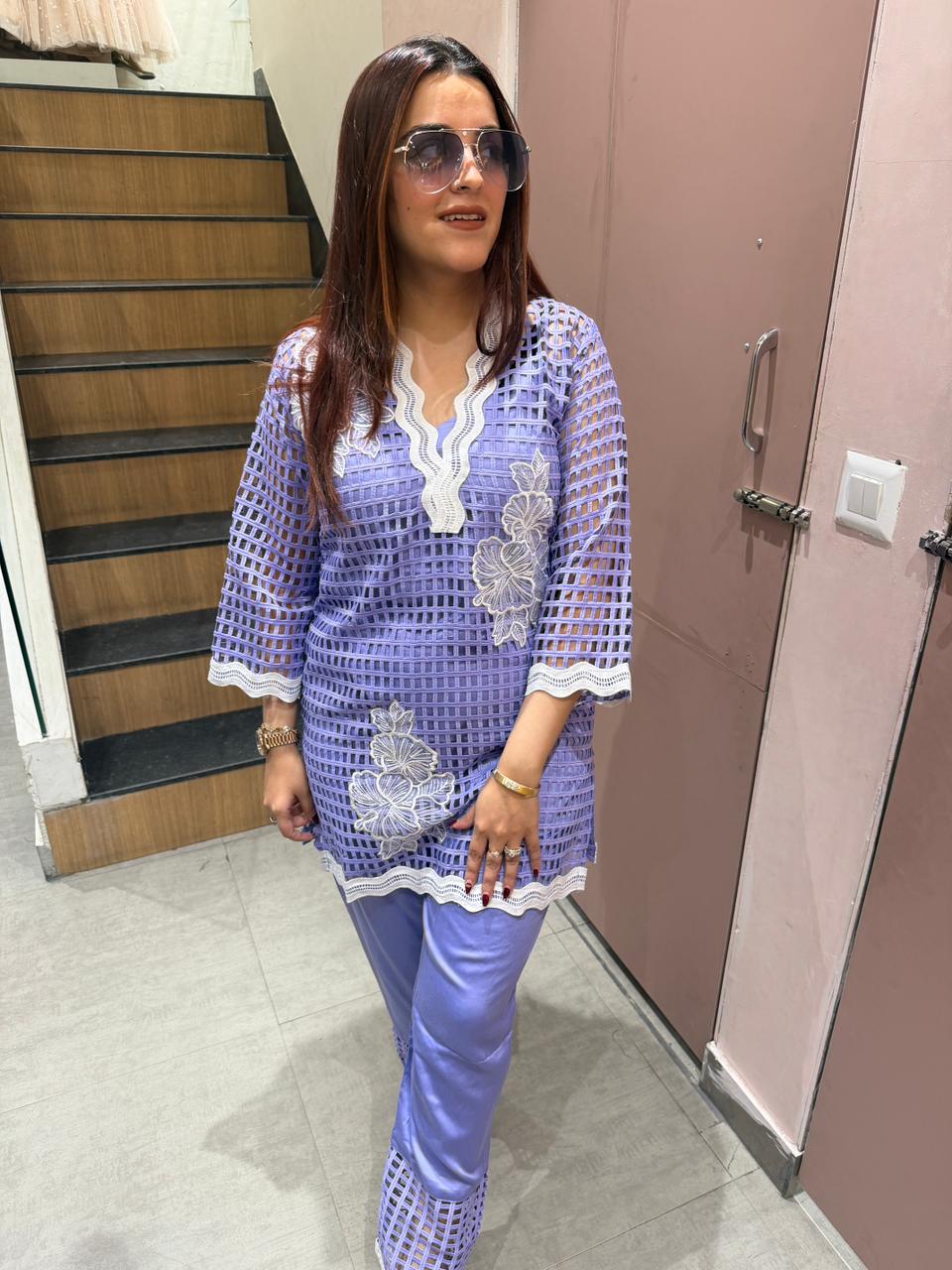 Shani Luxe Cutwork Kurta Set