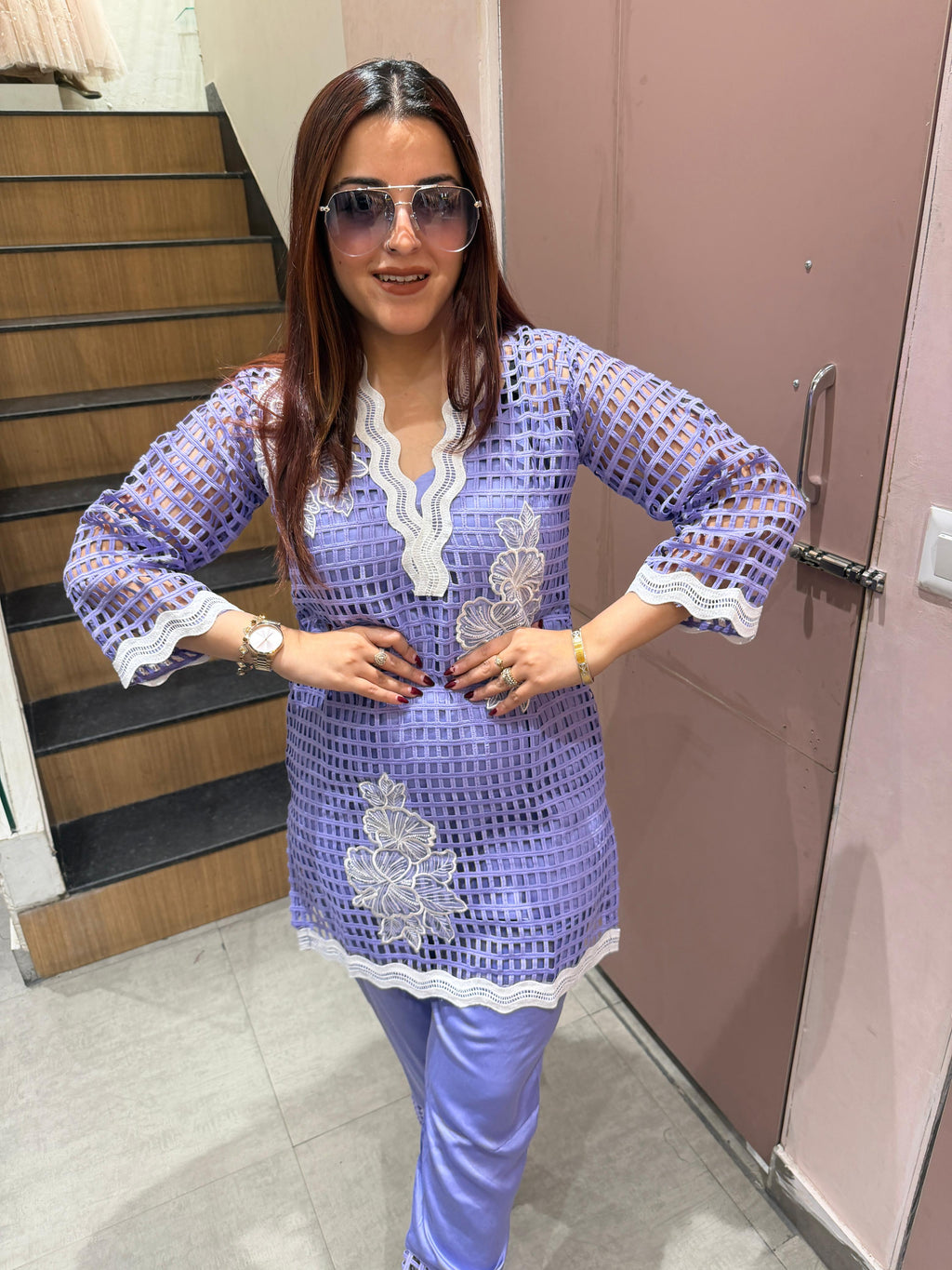 Shani Luxe Cutwork Kurta Set