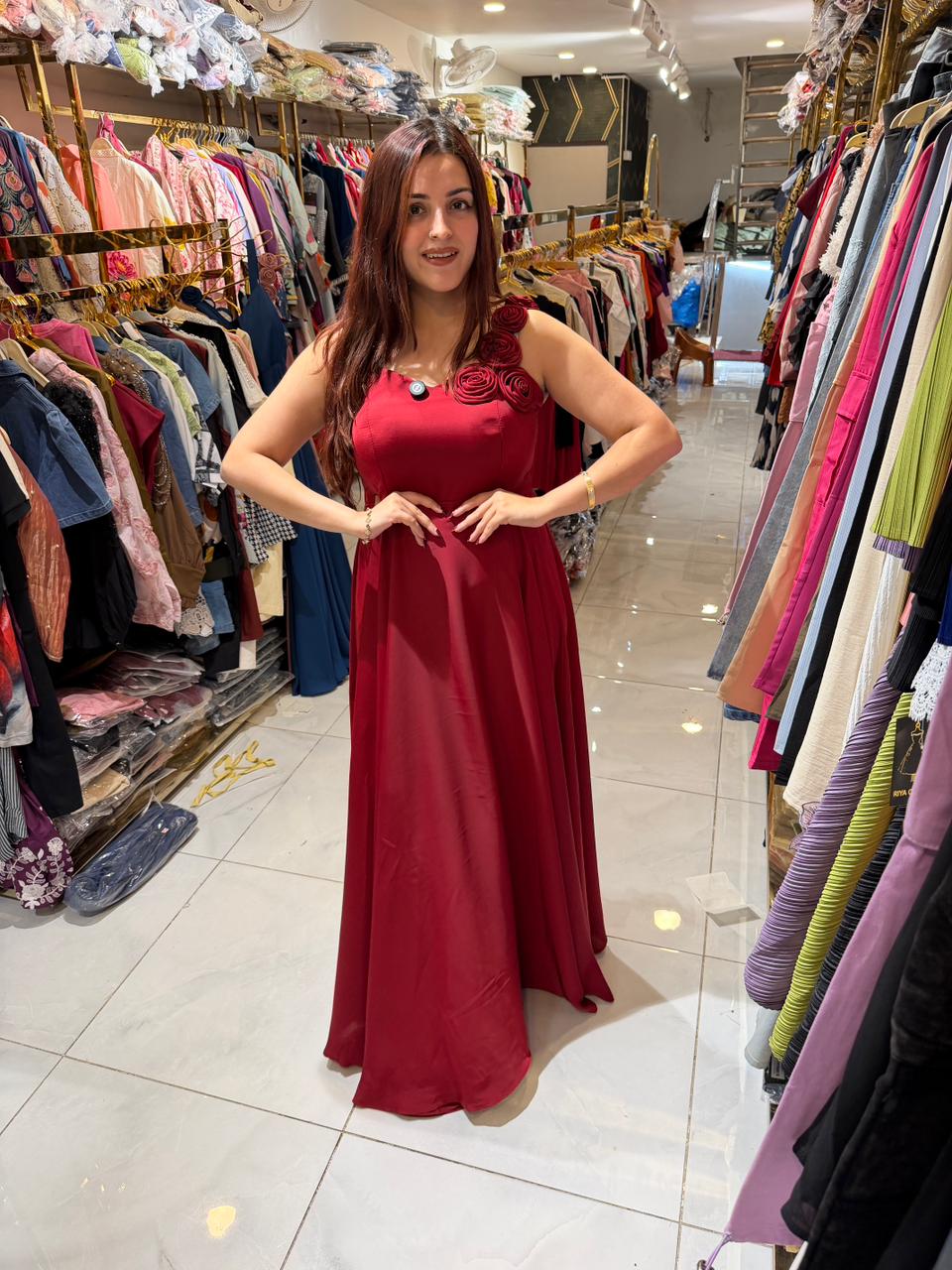 Rosy Evening Gown