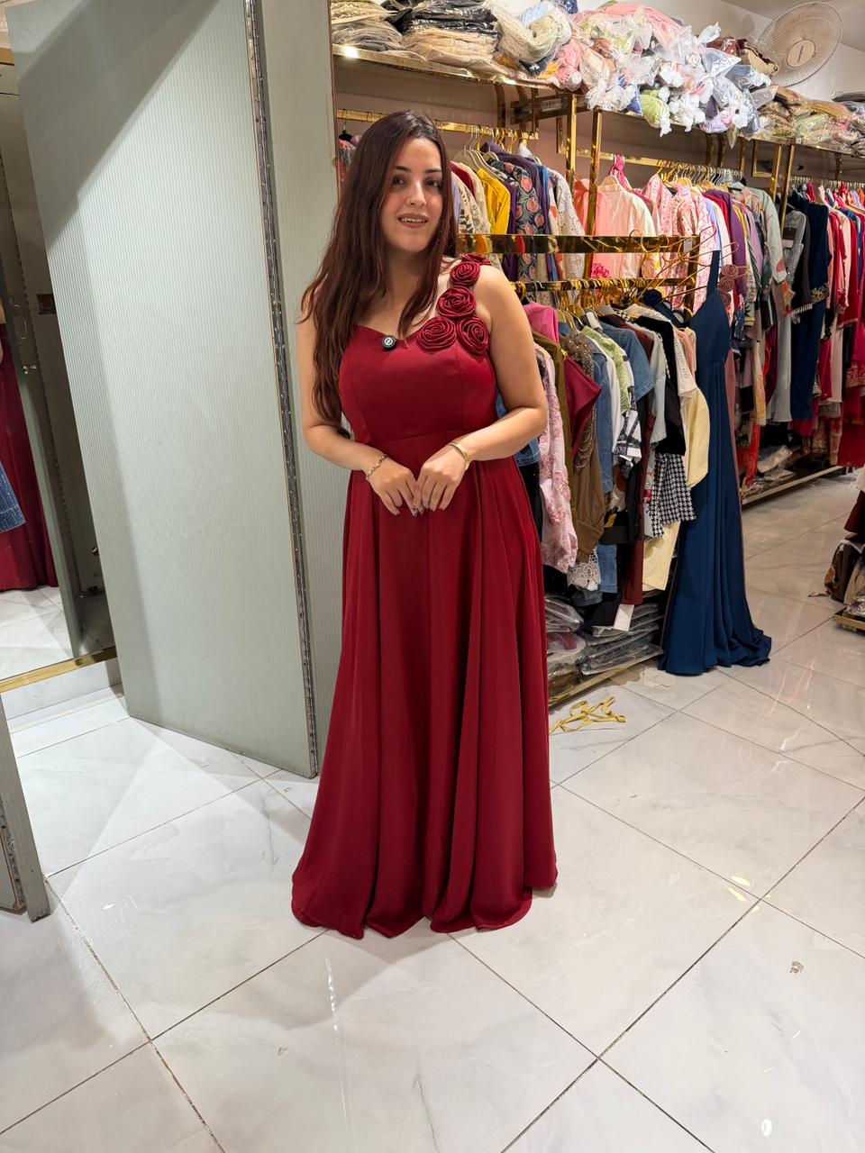 Rosy Evening Gown