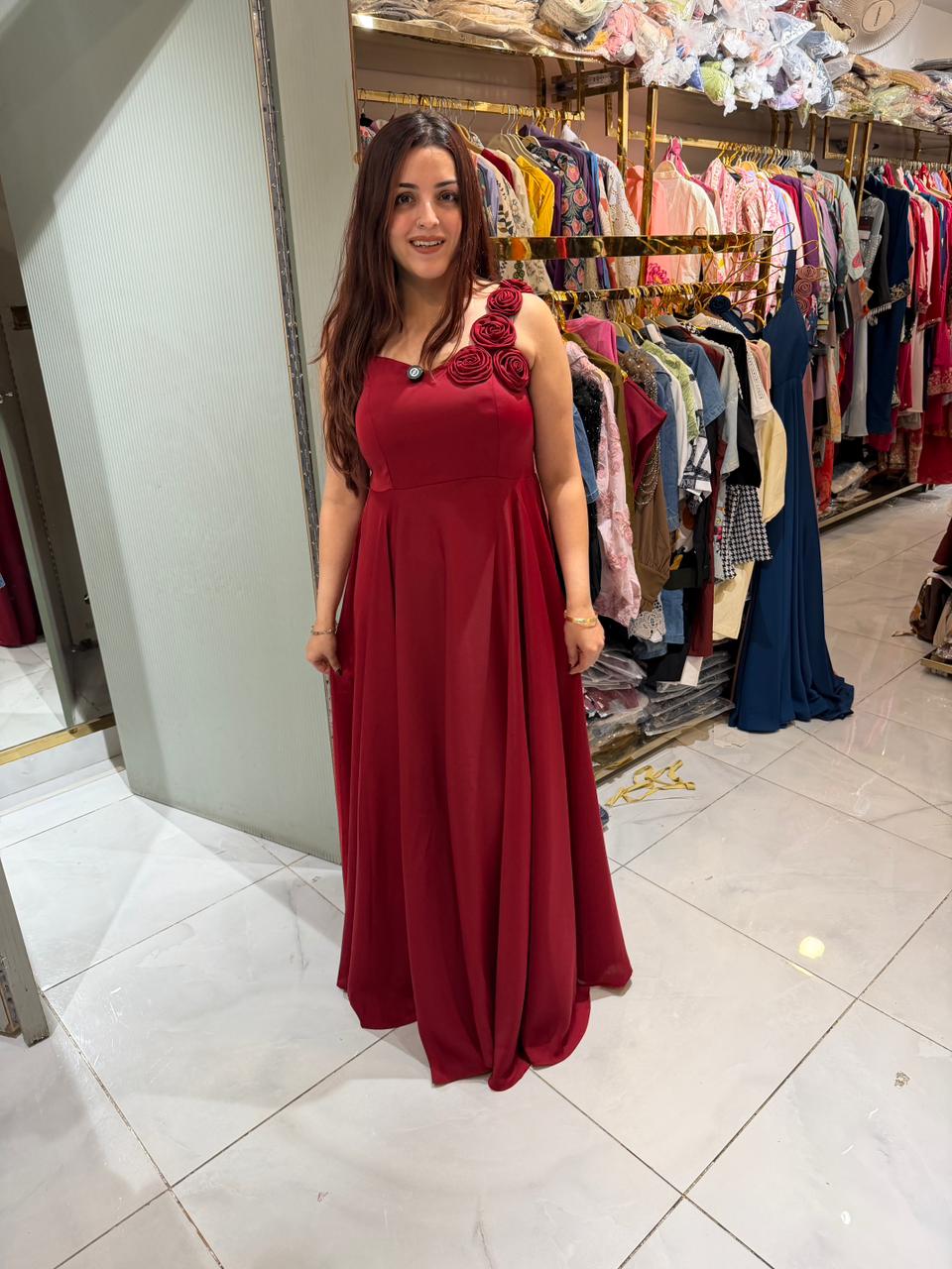 Rosy Evening Gown
