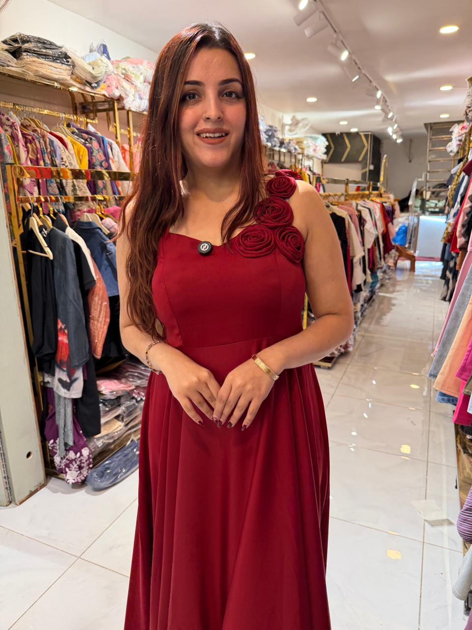 Rosy Evening Gown