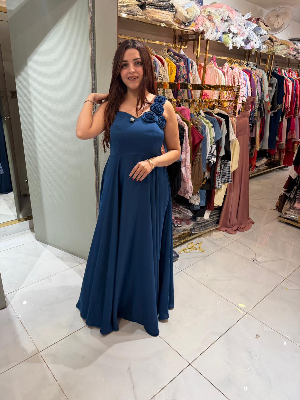 Rosy Evening Gown