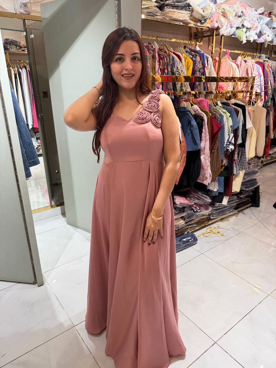 Rosy Evening Gown