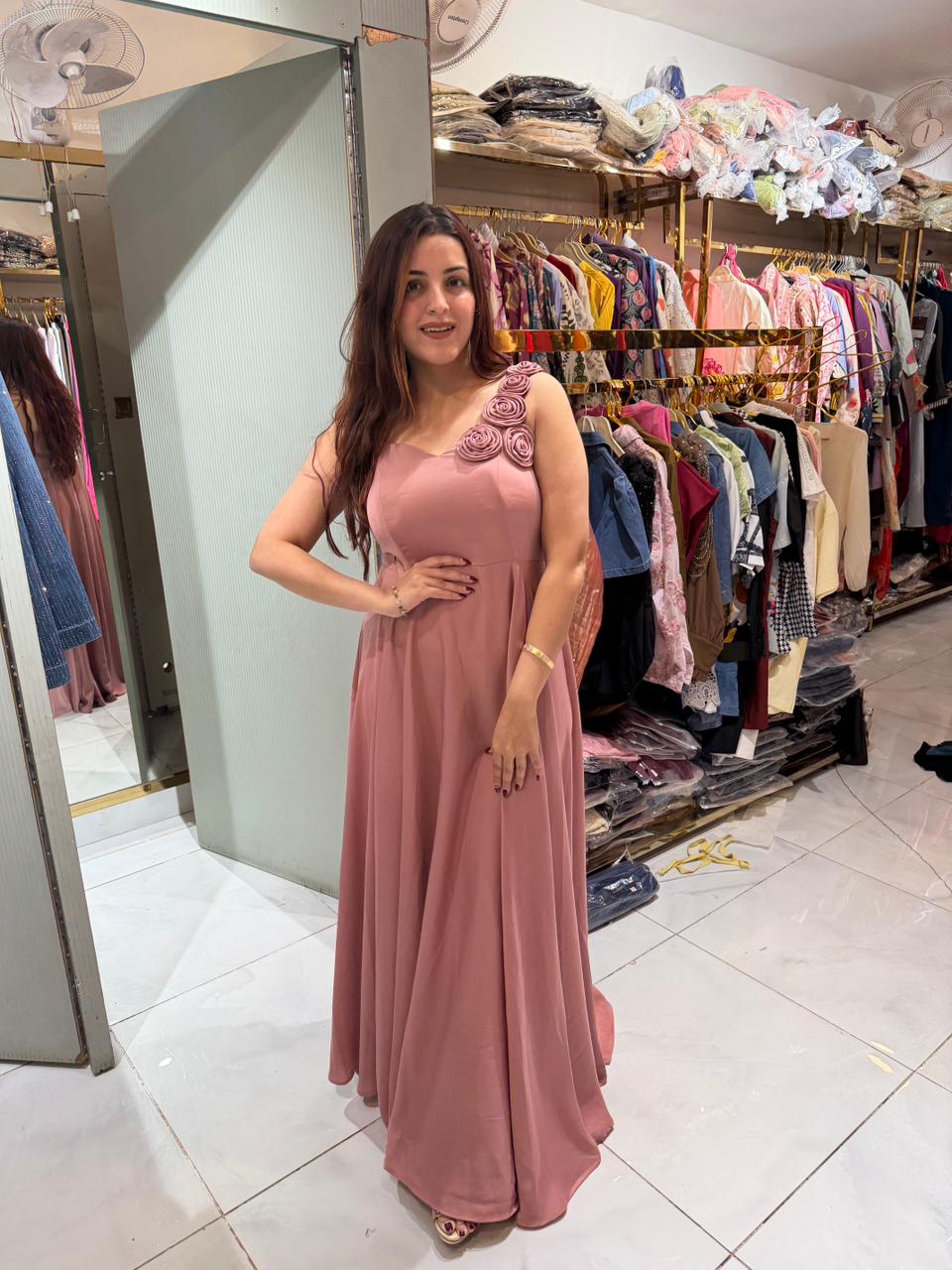 Rosy Evening Gown